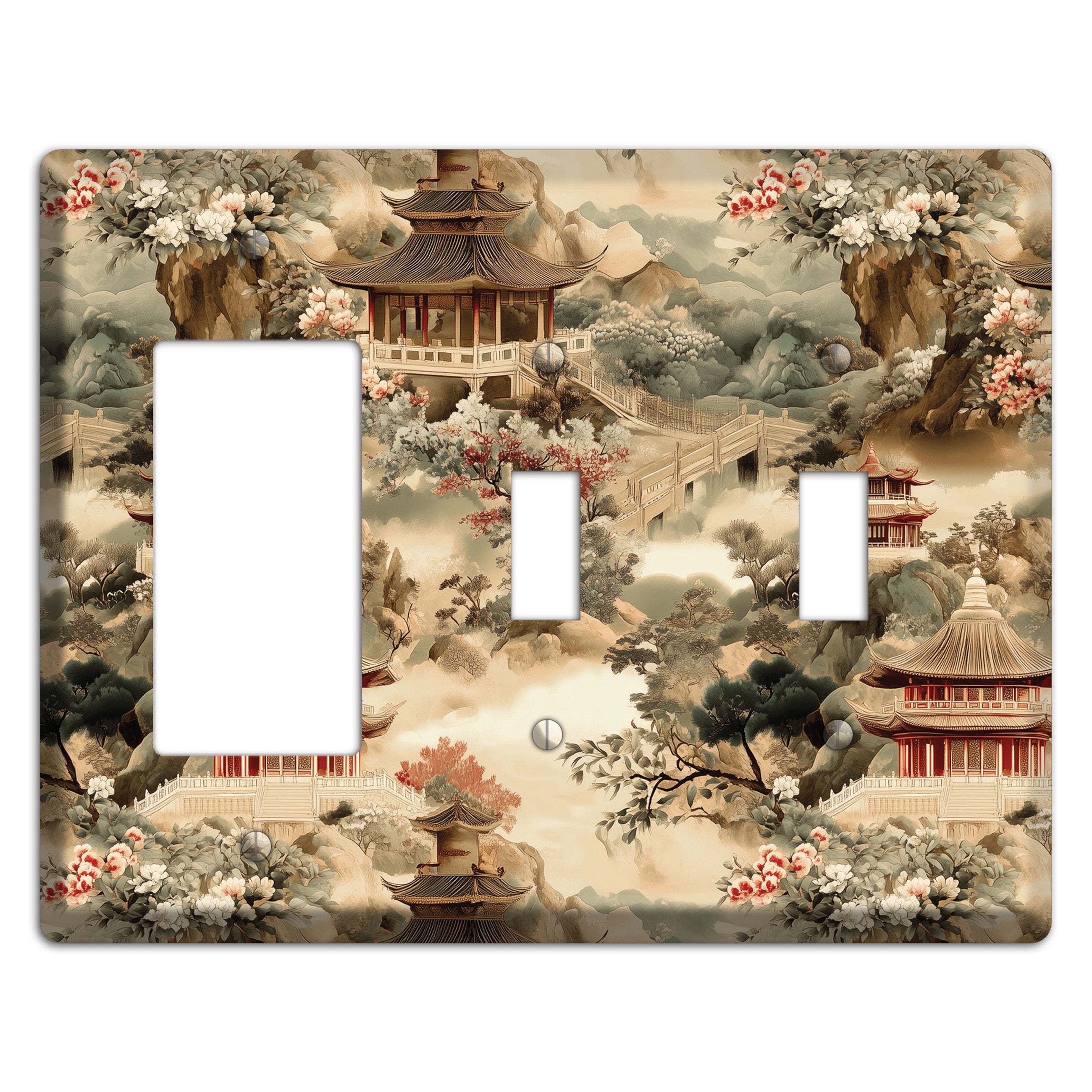 Jade Mountain Reverie Rocker / 2 Toggle Wallplate