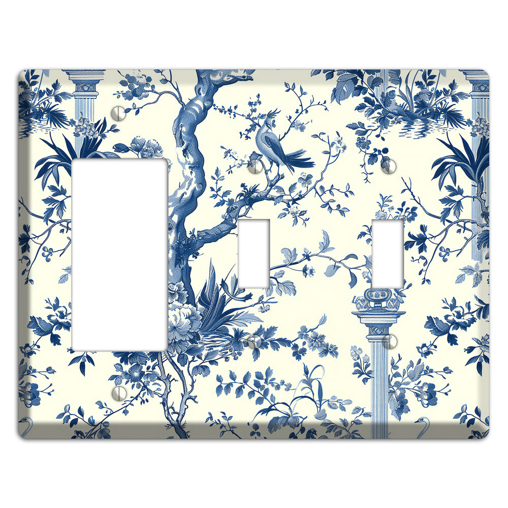 Pagoda & Plume Rocker / 2 Toggle Wallplate