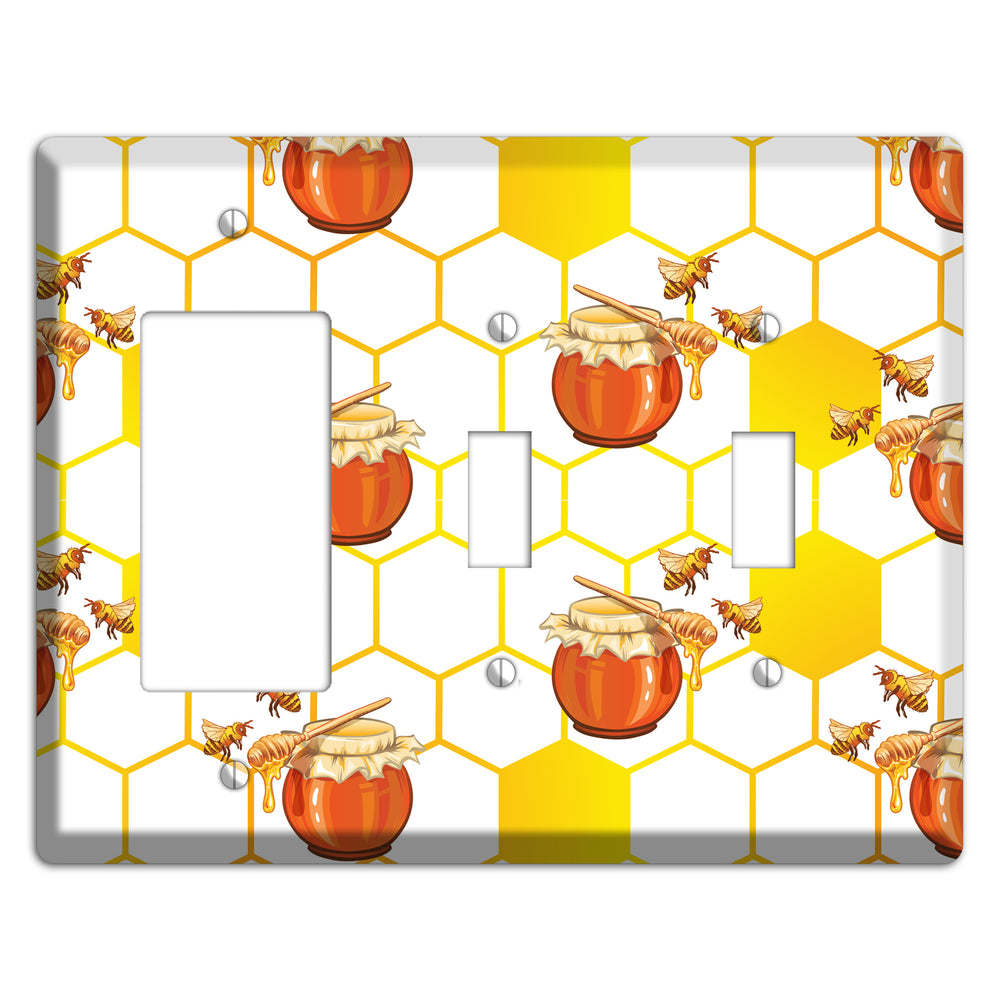 Honeypot Reverie Rocker / 2 Toggle Wallplate