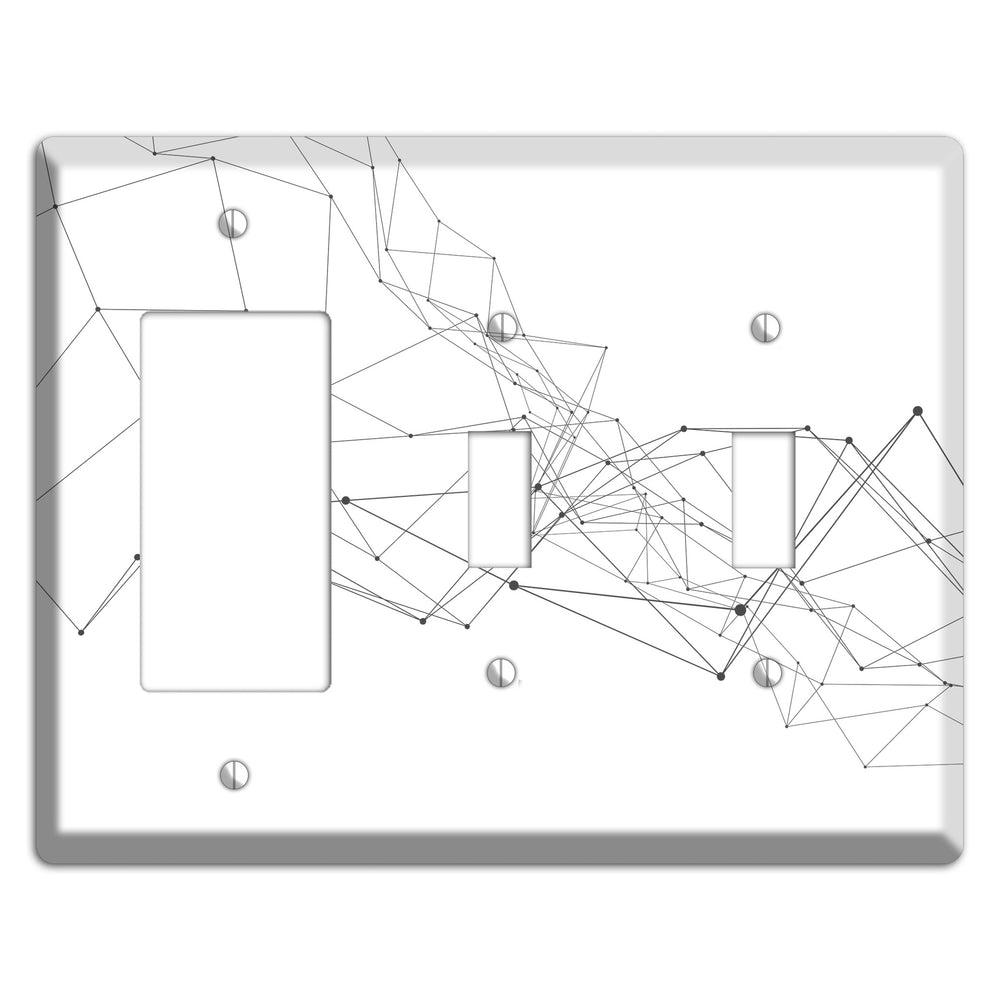 Gossamer Transit Map Rocker / 2 Toggle Wallplate