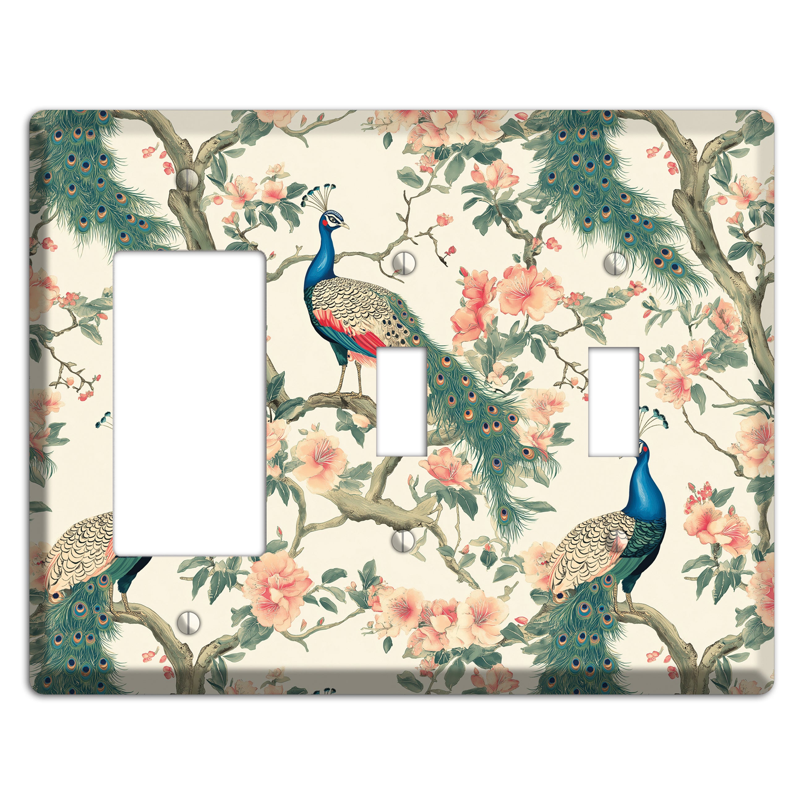Imperial Plumage Garden Rocker / 2 Toggle Wallplate