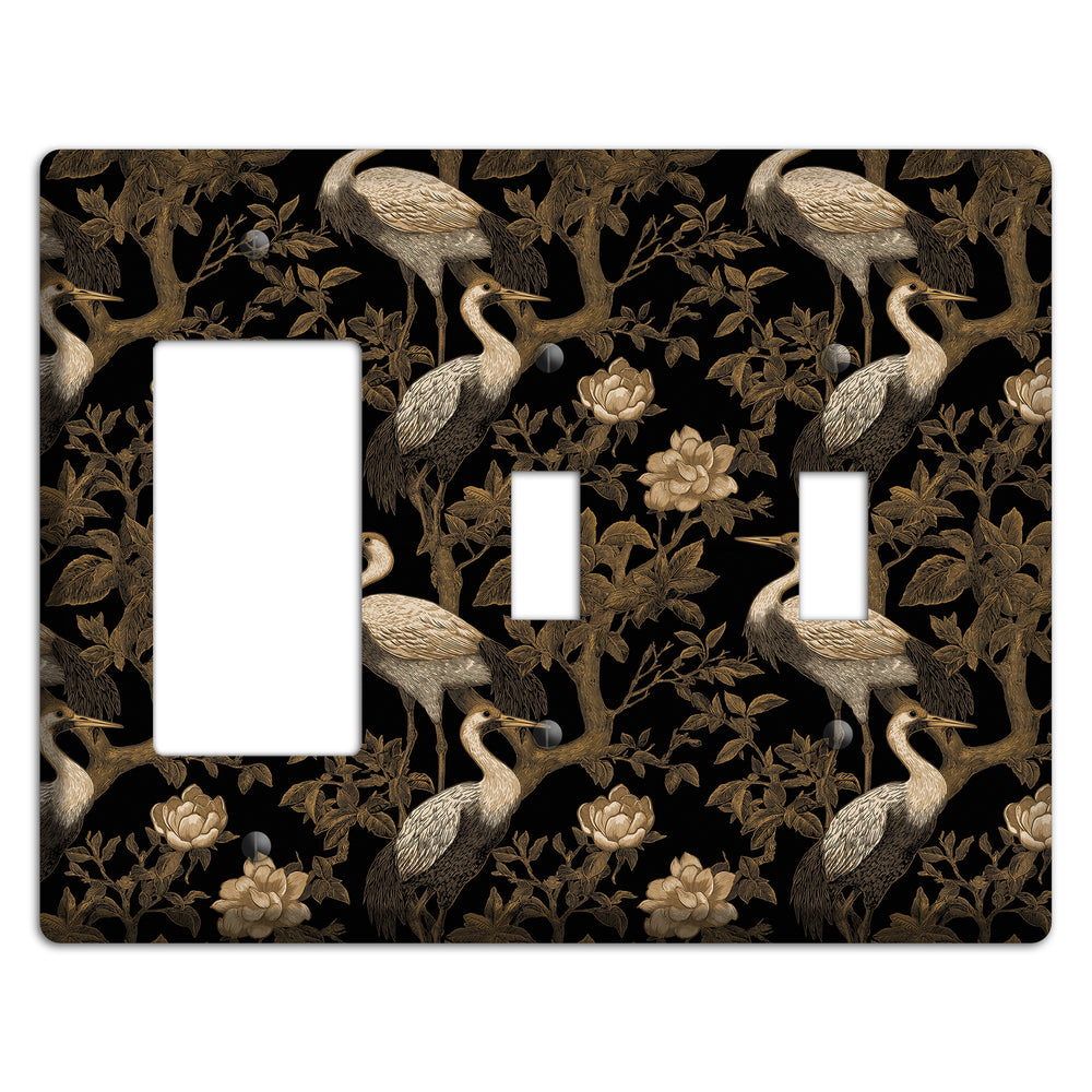 Obsidian Heron Dusk Rocker / 2 Toggle Wallplate