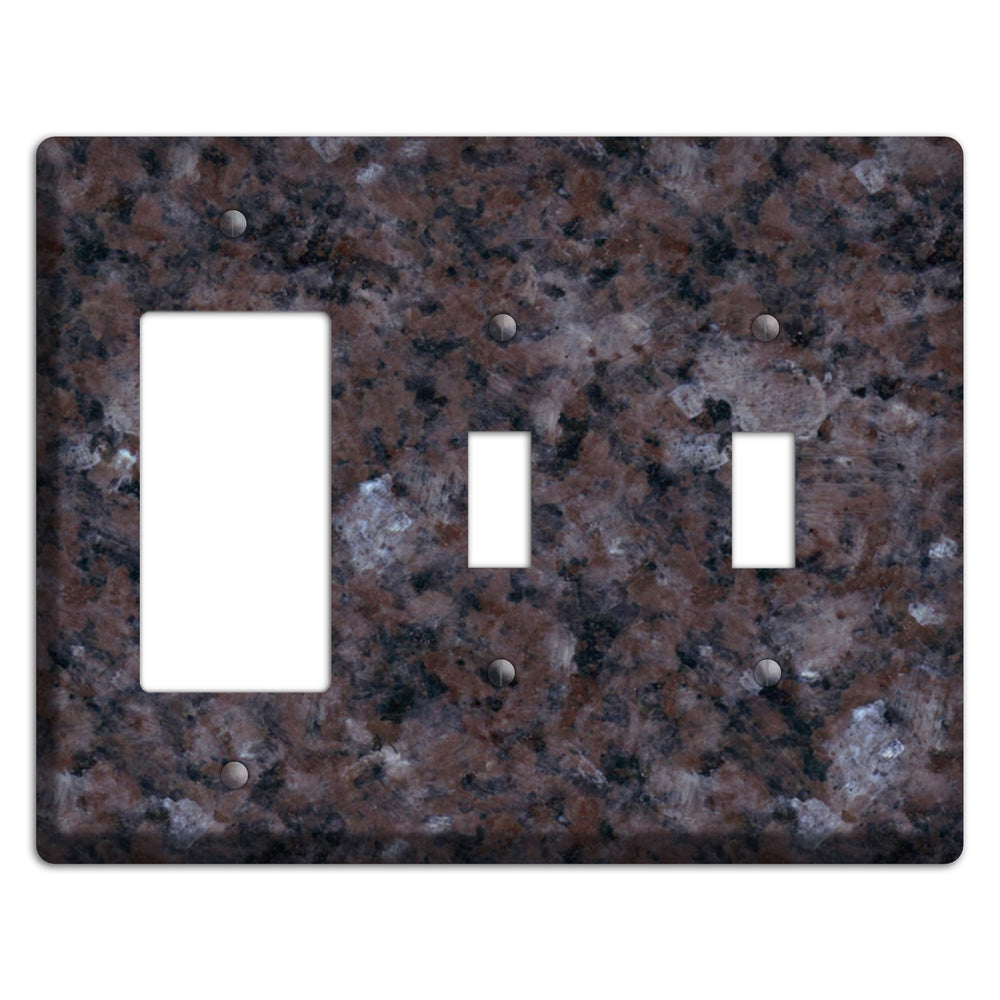 Tan Brown Granite Rocker / 2 Toggle Wallplate