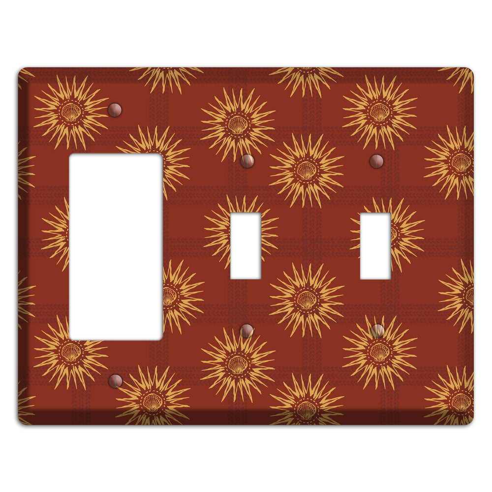 Russet Sun Plaid Rocker / 2 Toggle Wallplate