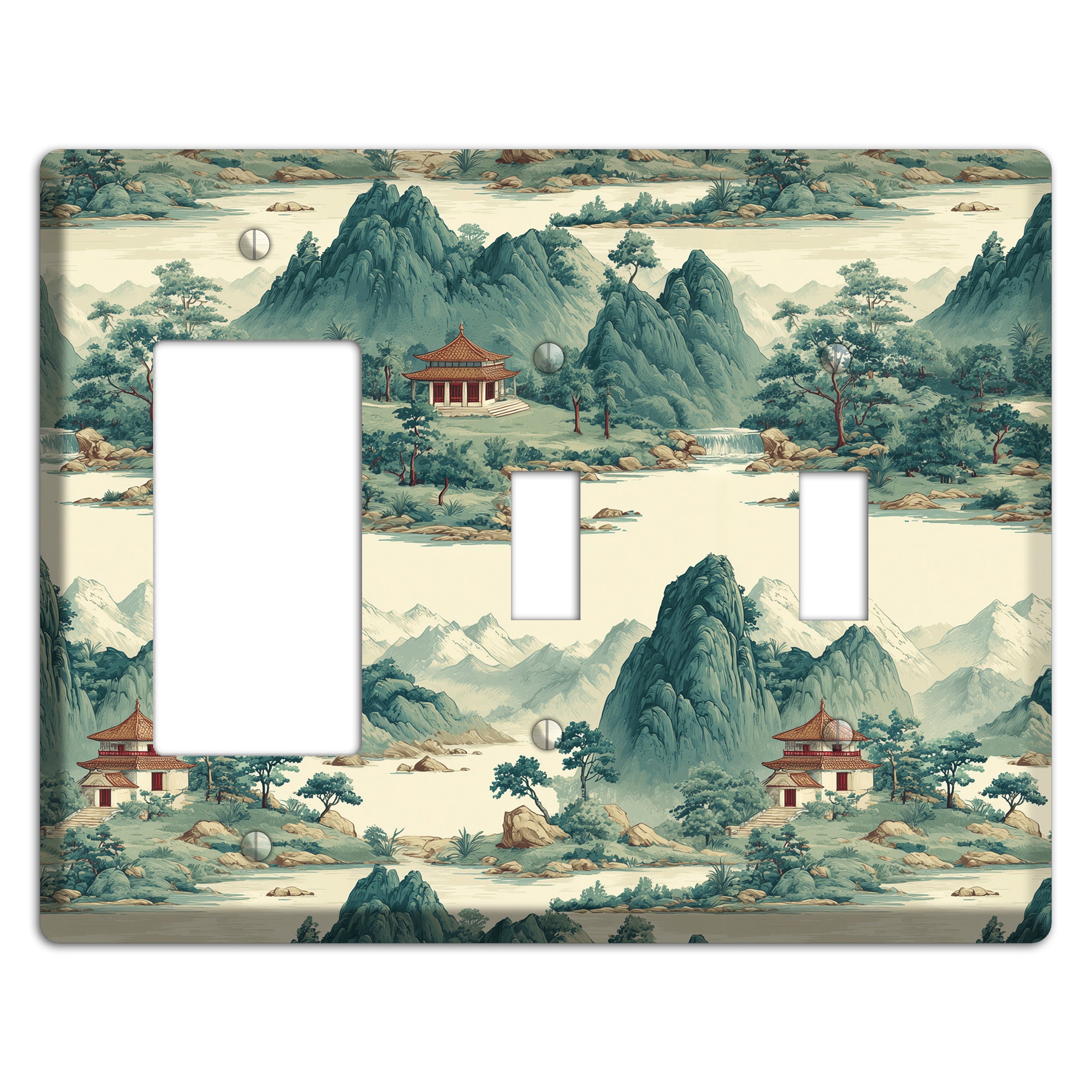 Mist & Pavilion Rocker / 2 Toggle Wallplate