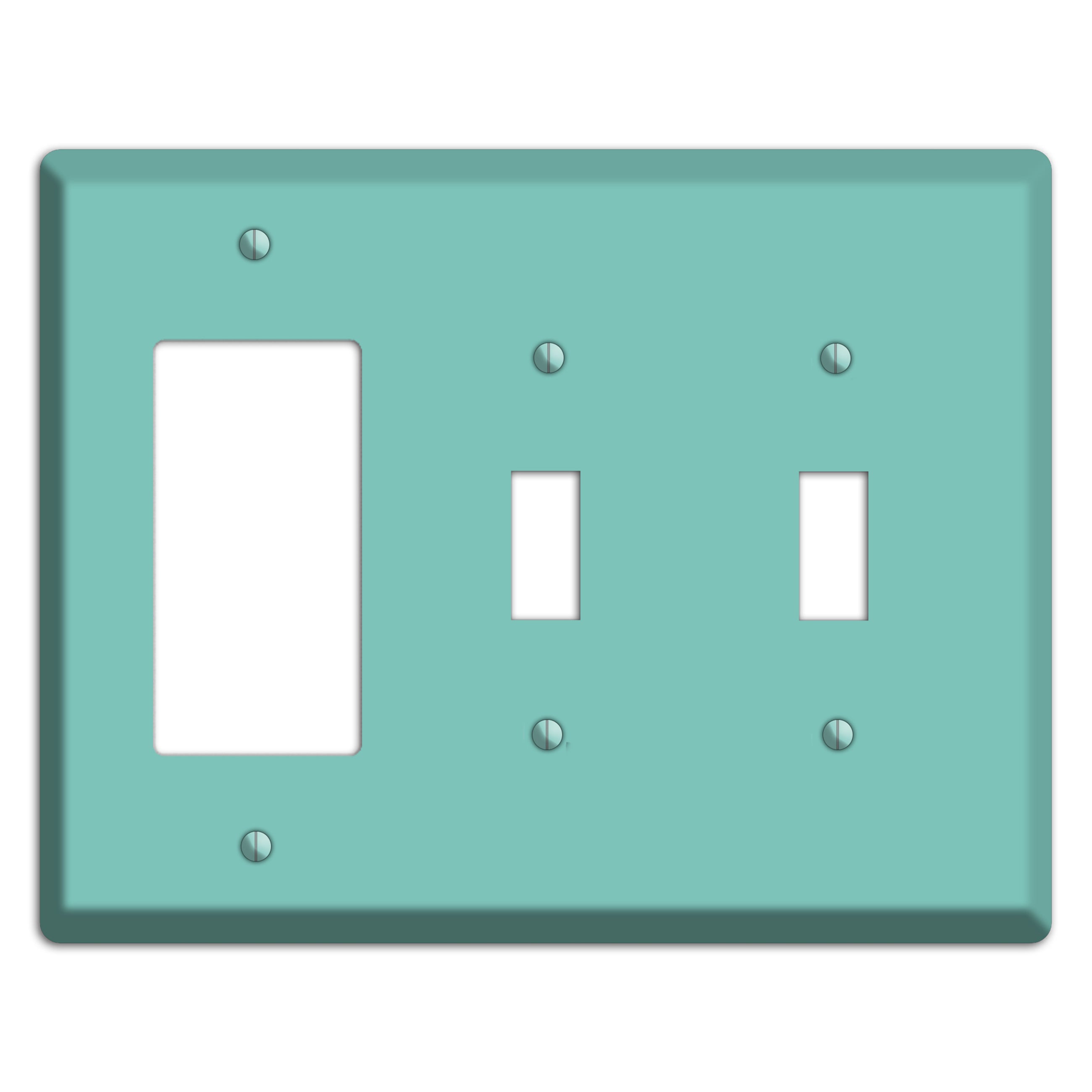 Baxter Seafoam Rocker / 2 Toggle Wallplate