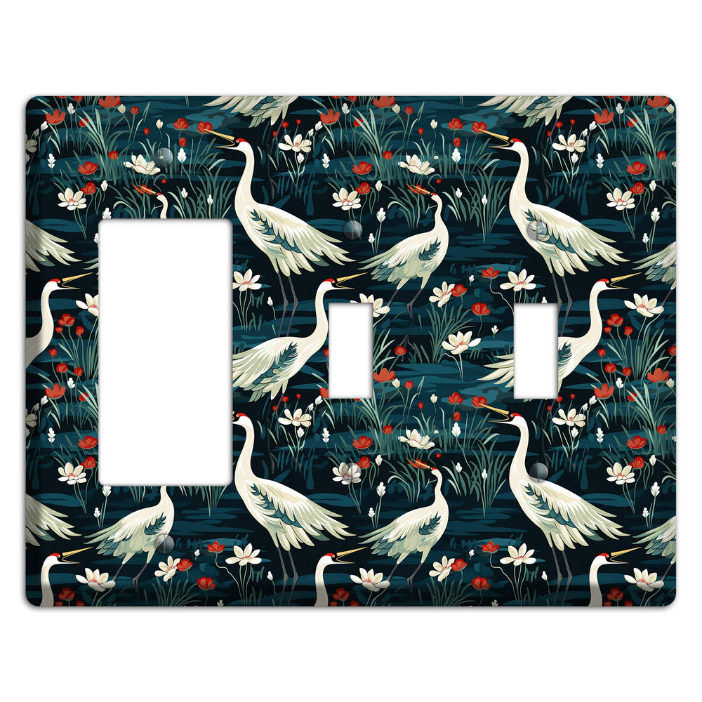 Midnight Lotus Marsh Rocker / 2 Toggle Wallplate