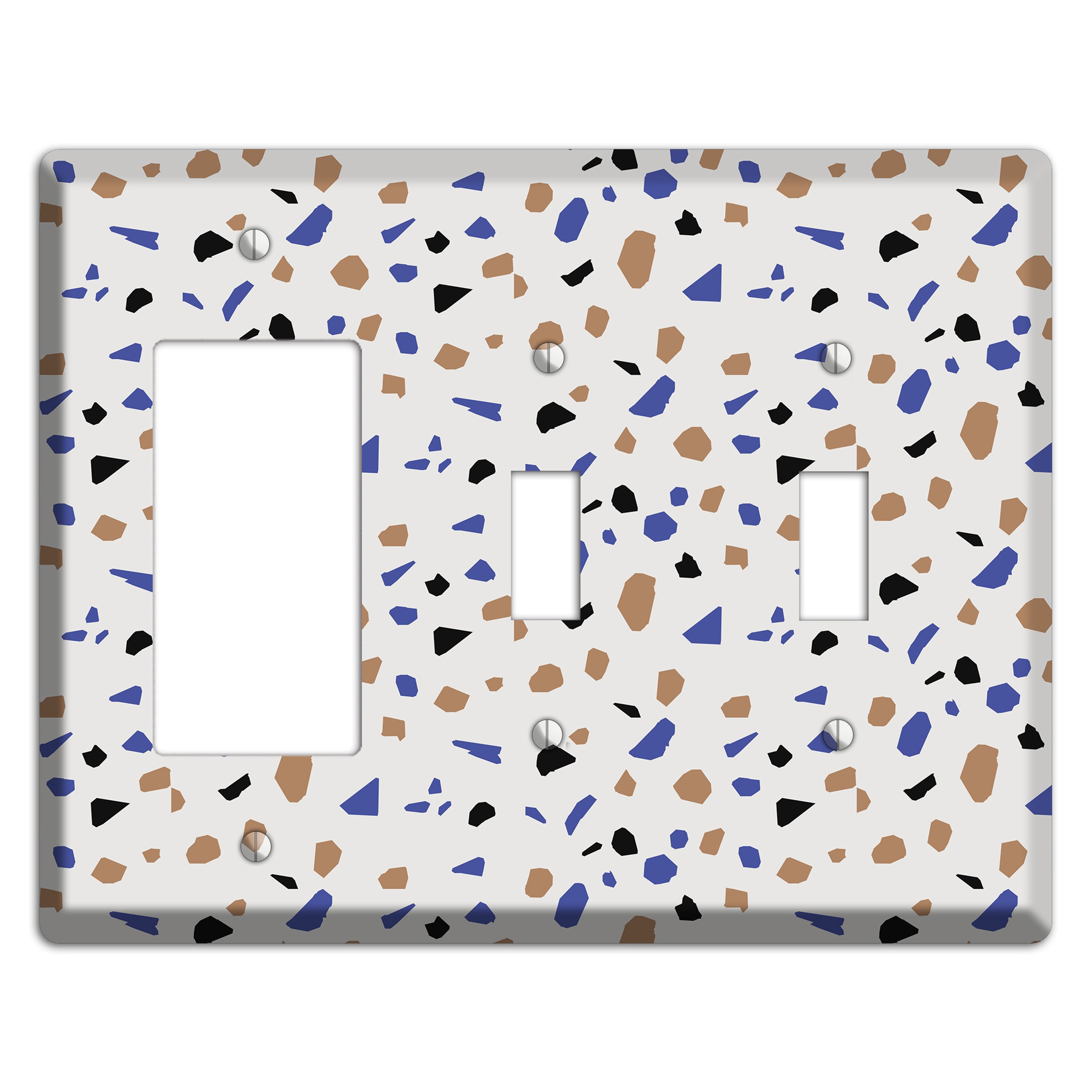 Retro Pop Terrazzo Rocker / 2 Toggle Wallplate