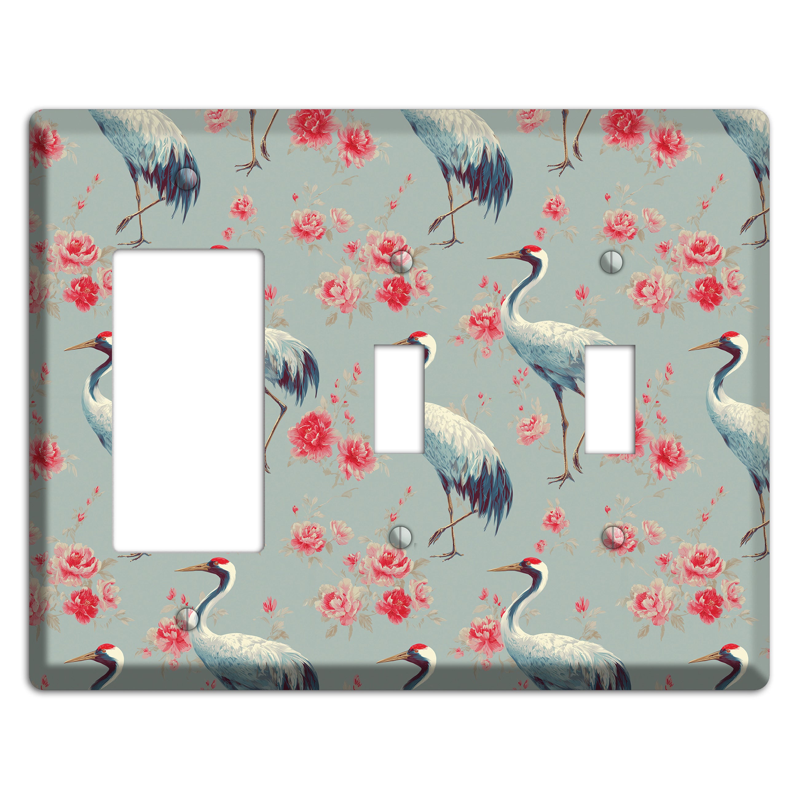 Rose Mist Vigil Rocker / 2 Toggle Wallplate