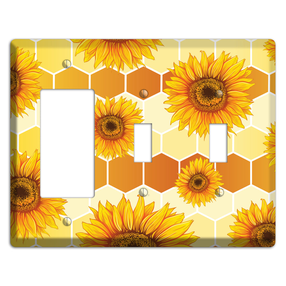Honeycomb Solstice Rocker / 2 Toggle Wallplate