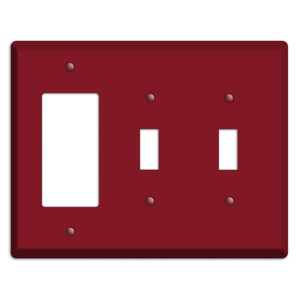 Baxter Burgundy Wine Rocker / 2 Toggle Wallplate