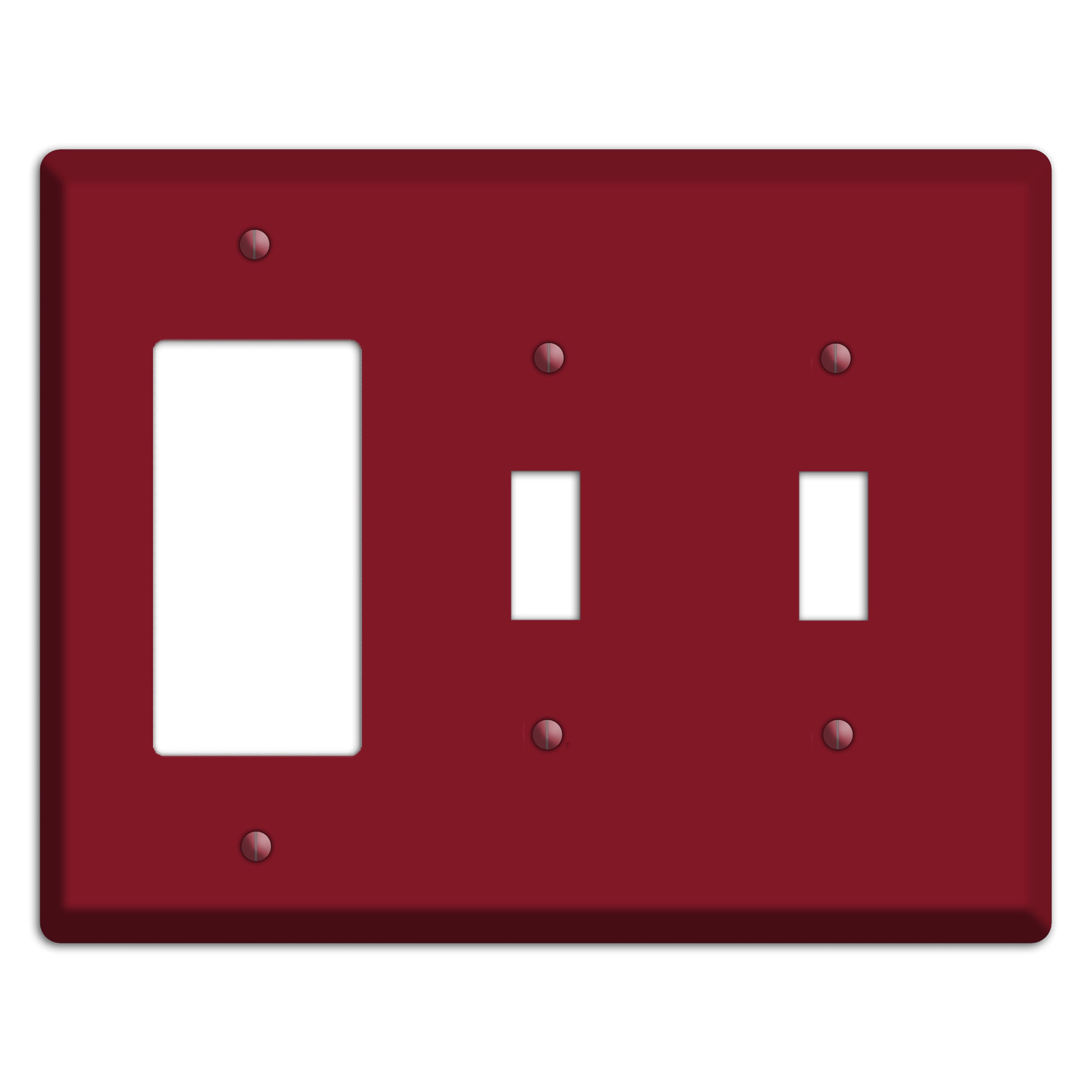 Baxter Burgundy Wine Rocker / 2 Toggle Wallplate
