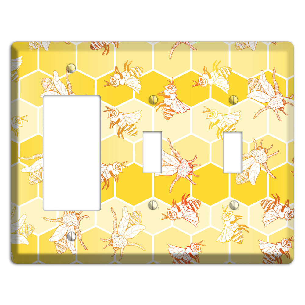 Hive & Flutter Rocker / 2 Toggle Wallplate