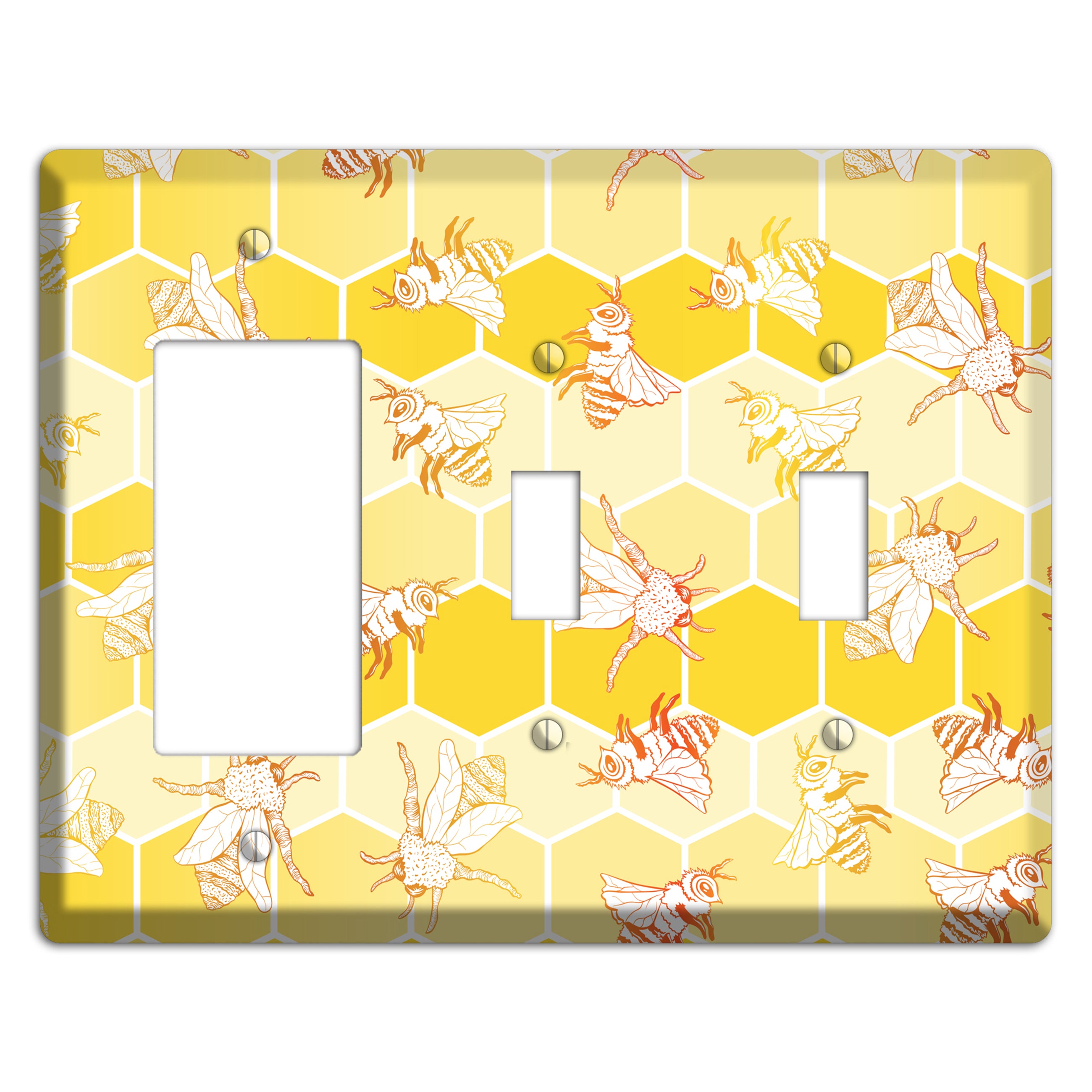 Hive & Flutter Rocker / 2 Toggle Wallplate