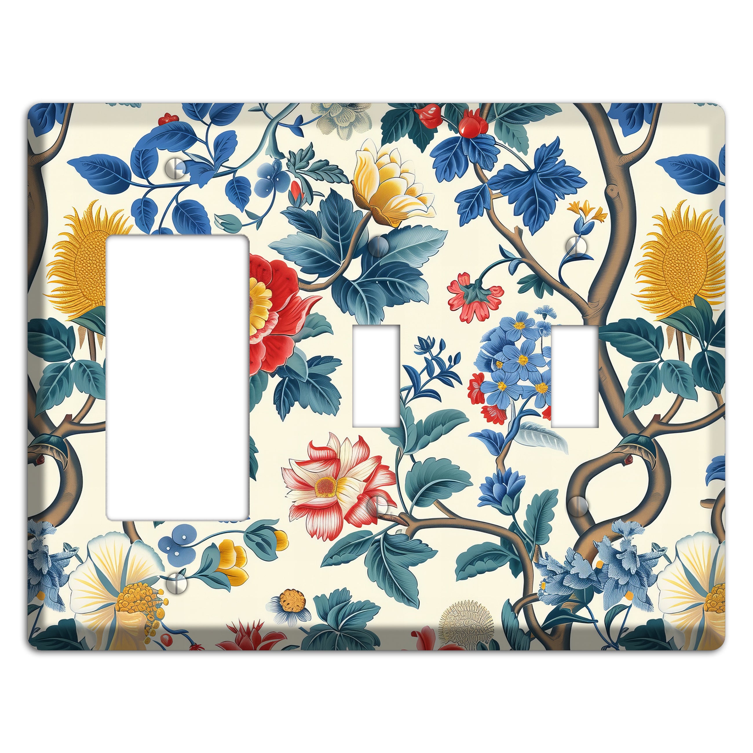 Tangled Bloom Tapestry Rocker / 2 Toggle Wallplate