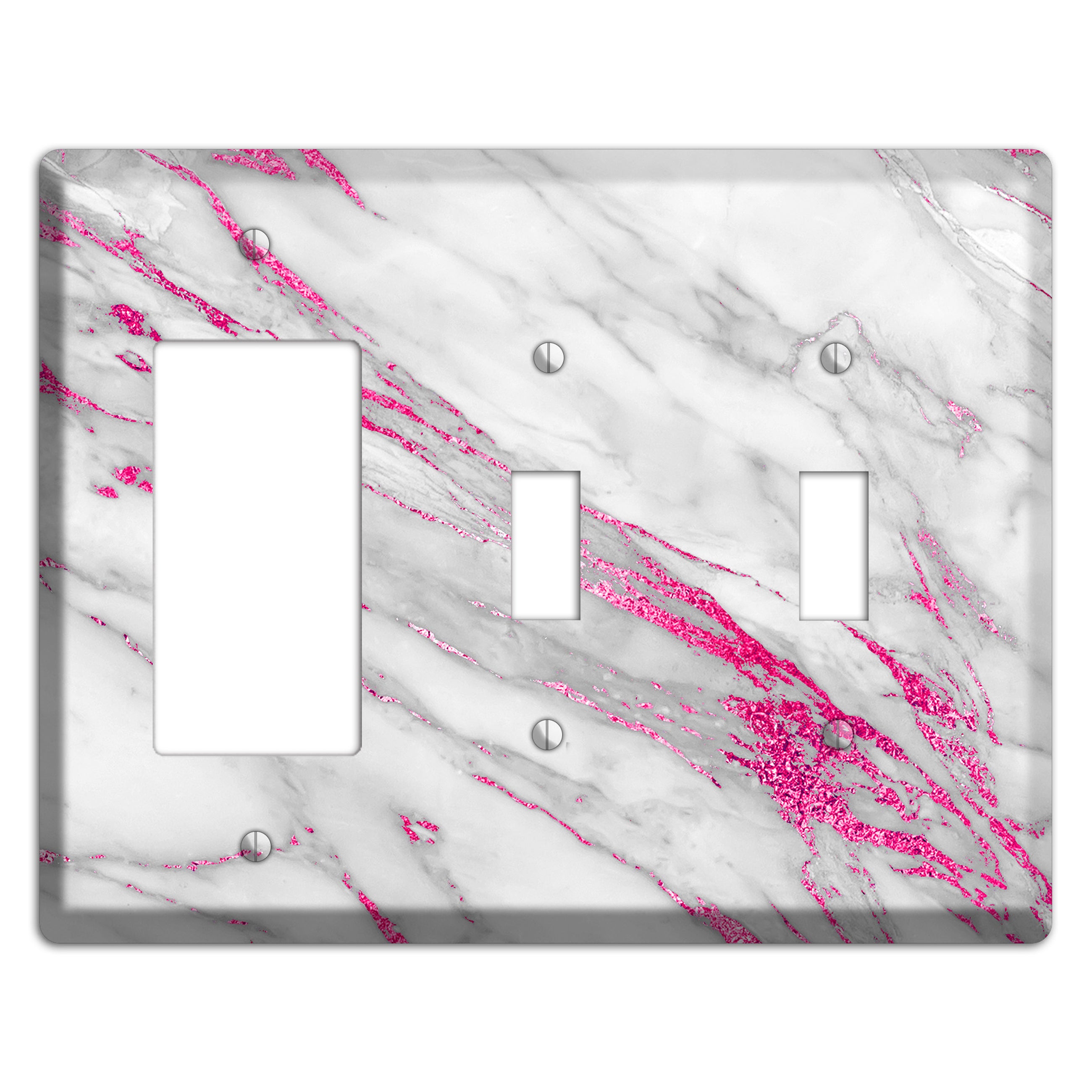 Can Can Marble Rocker / 2 Toggle Wallplate