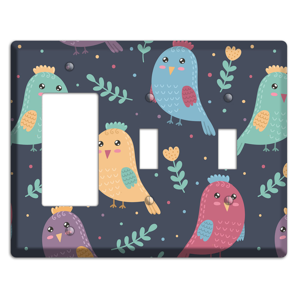 Jungle Giggles (Dark) Rocker / 2 Toggle Wallplate