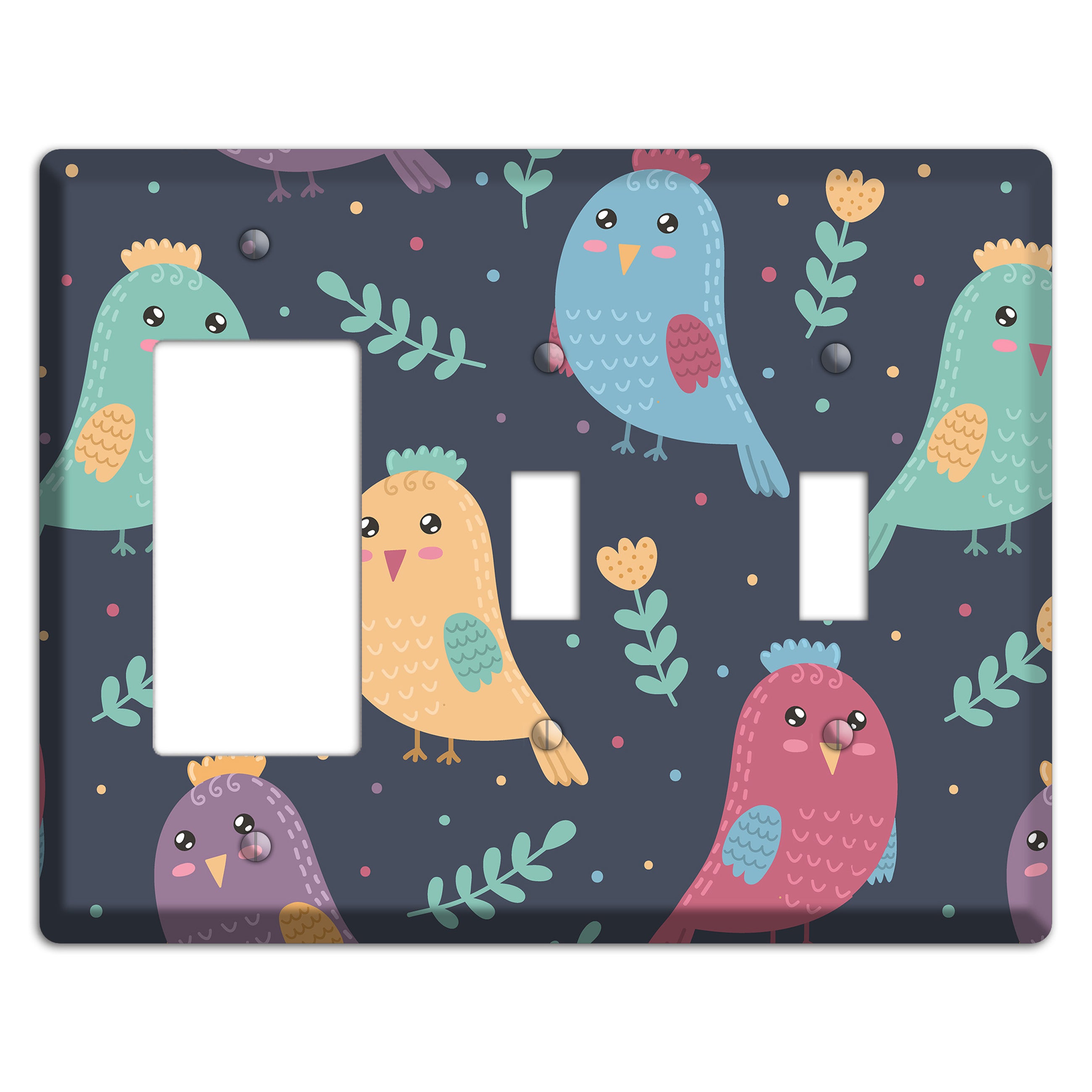 Jungle Giggles (Dark) Rocker / 2 Toggle Wallplate