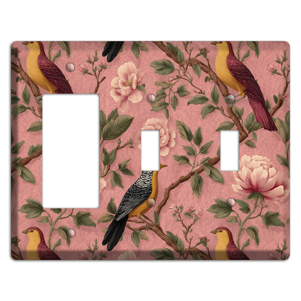 Peony & Perch Rocker / 2 Toggle Wallplate