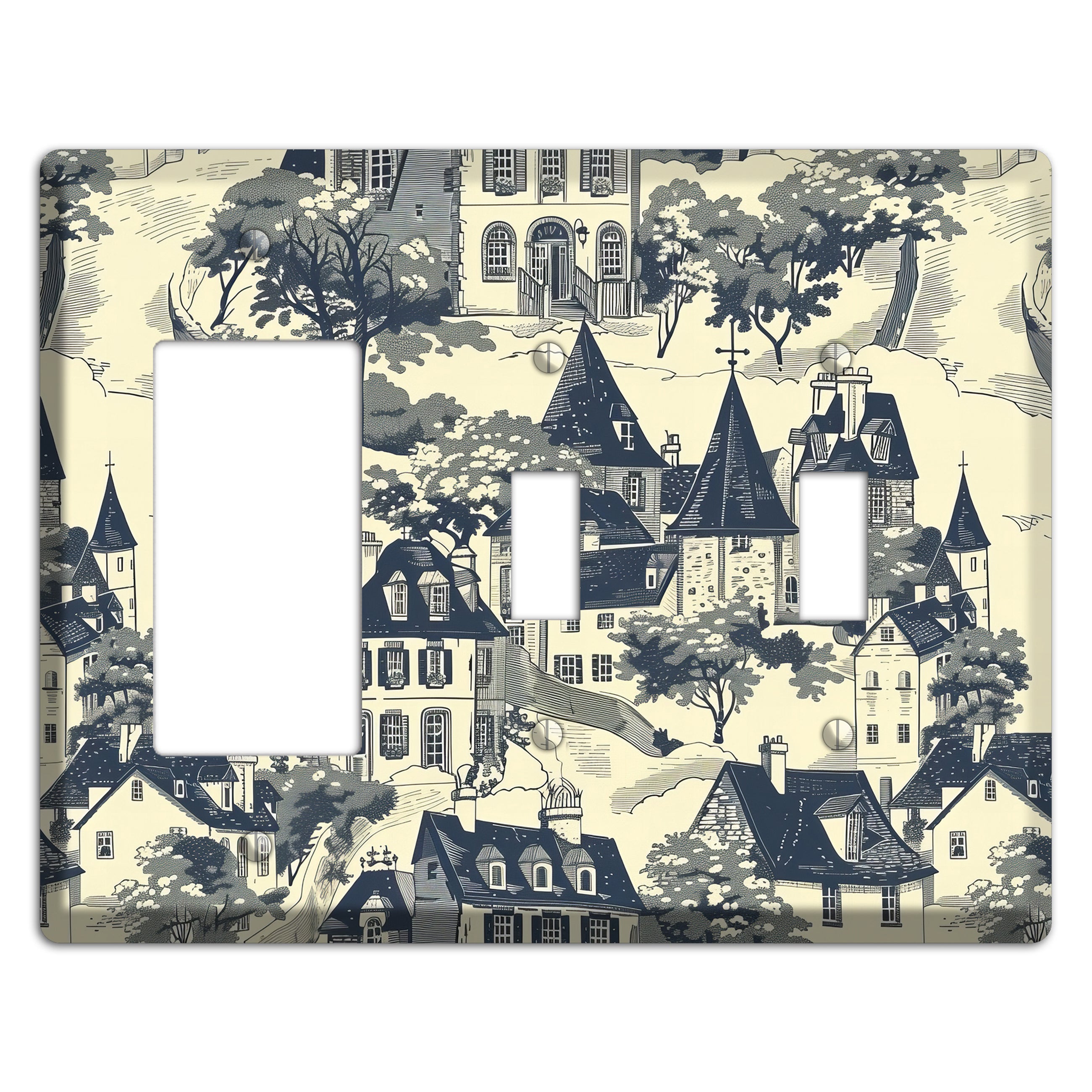 Village on the Hill Rocker / 2 Toggle Wallplate