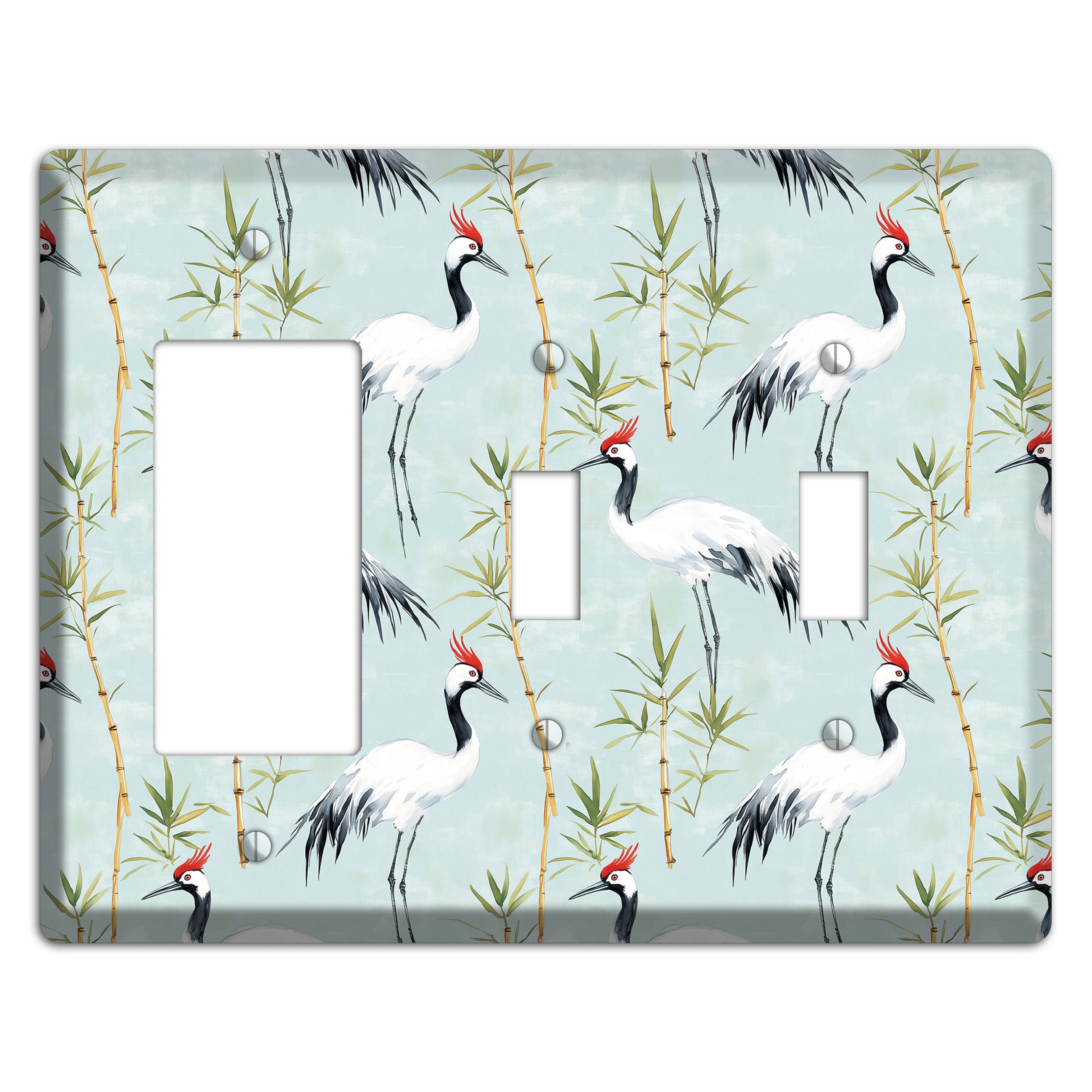 Celadon Bamboo Vigil Rocker / 2 Toggle Wallplate