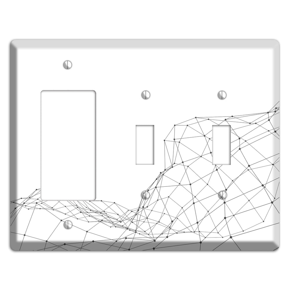 Lattice Wave Surge Rocker / 2 Toggle Wallplate