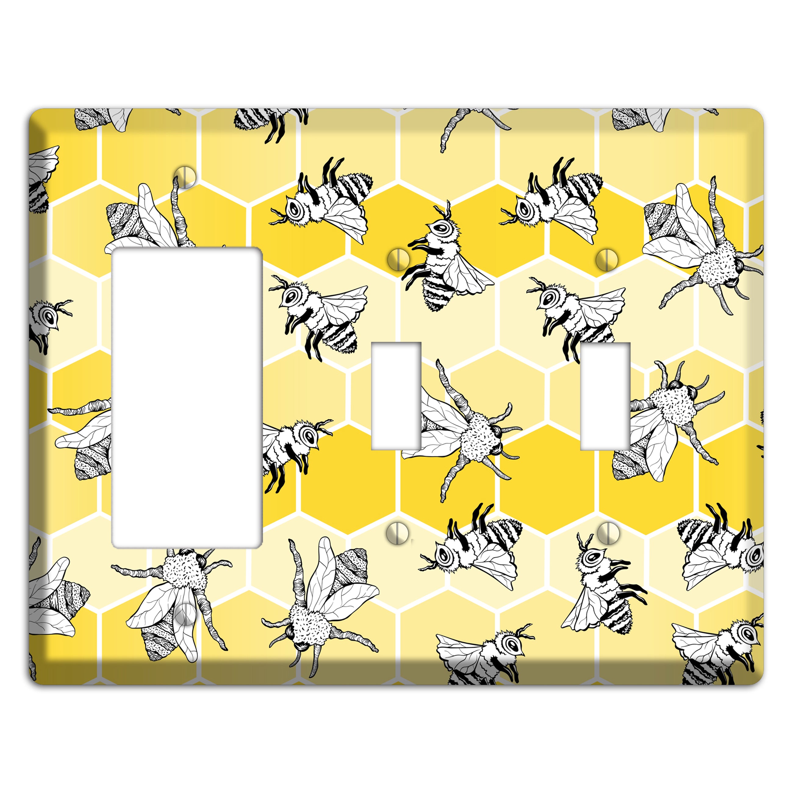 Hive Mind Scatter Rocker / 2 Toggle Wallplate
