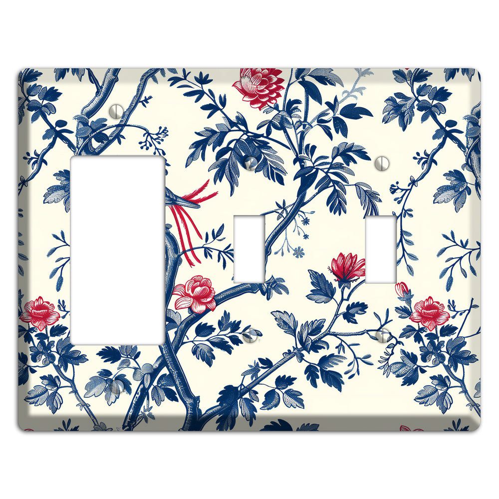 Crimson Wing Reverie Rocker / 2 Toggle Wallplate
