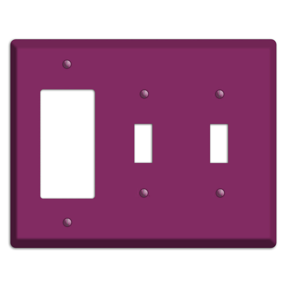 Baxter Plum Wine Rocker / 2 Toggle Wallplate
