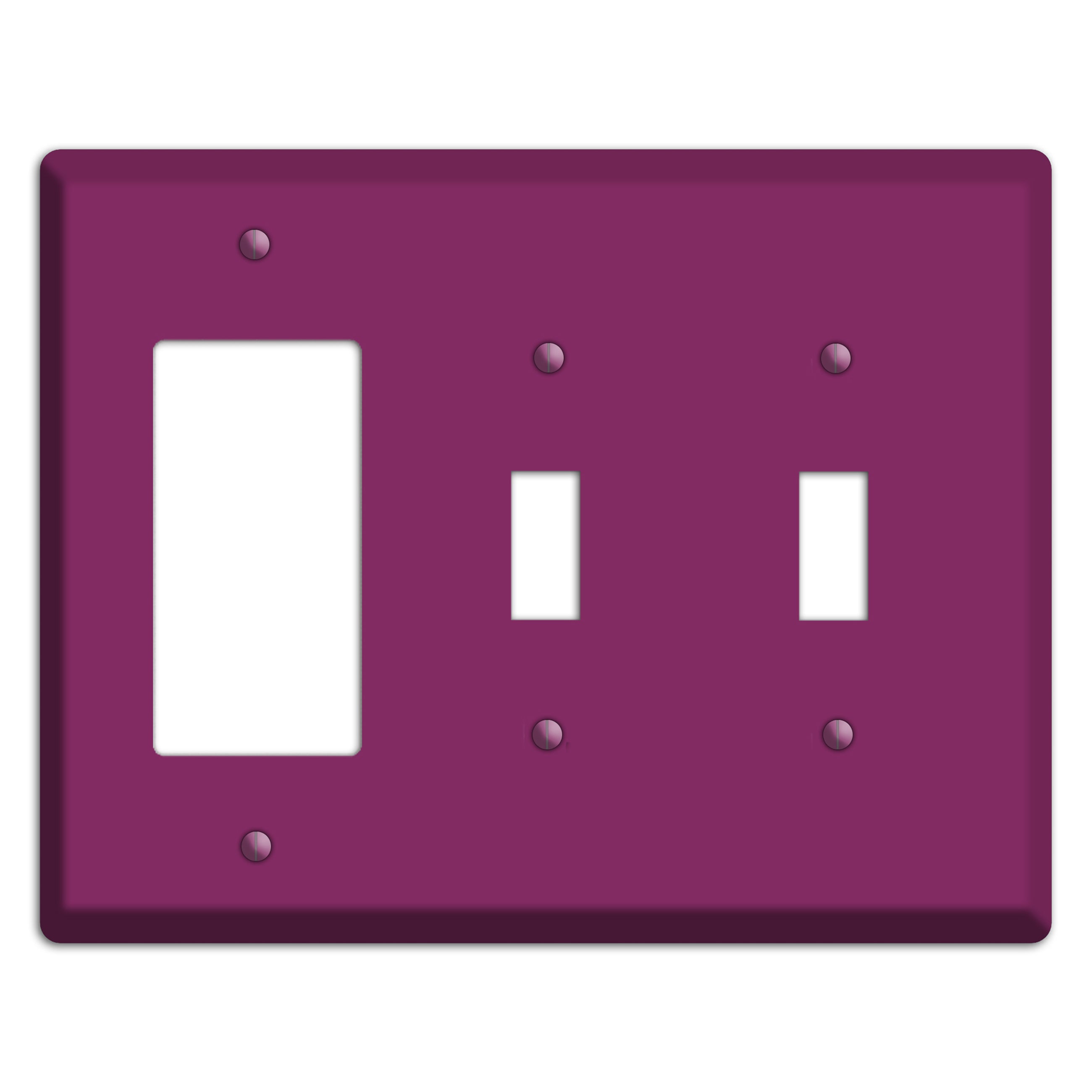 Baxter Plum Wine Rocker / 2 Toggle Wallplate