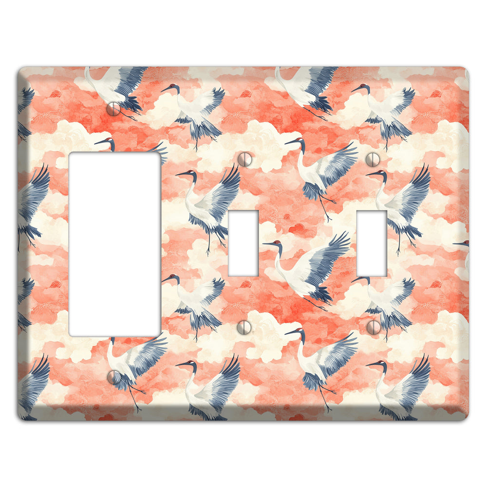 Coral Sky Migration Rocker / 2 Toggle Wallplate