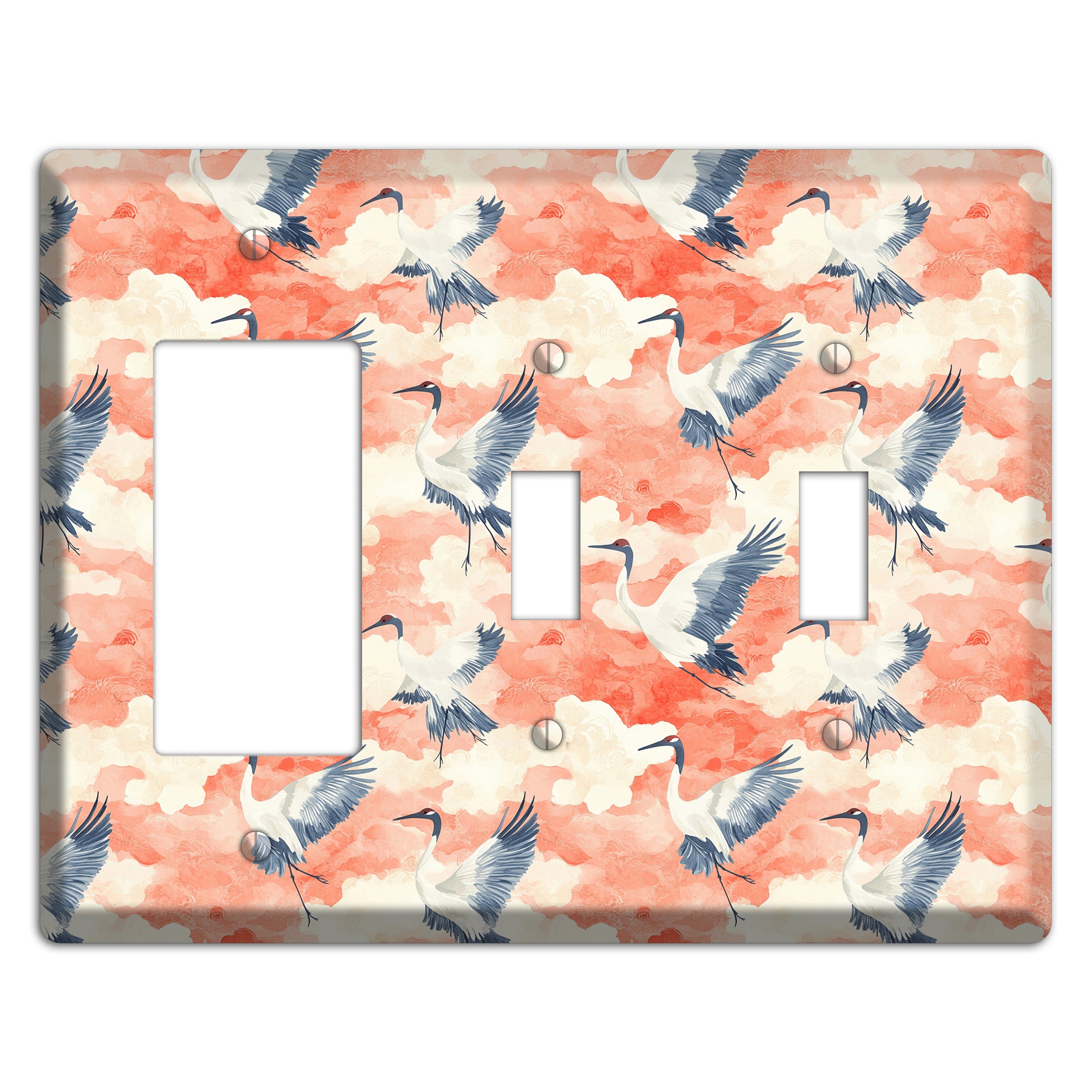 Coral Sky Migration Rocker / 2 Toggle Wallplate