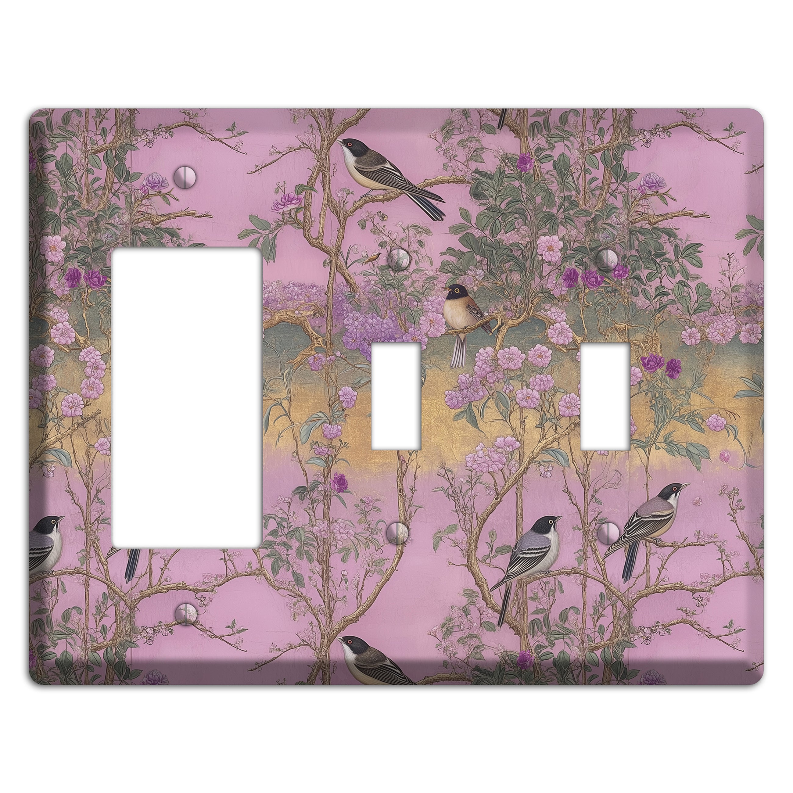 Songbird Twilight Garden Rocker / 2 Toggle Wallplate