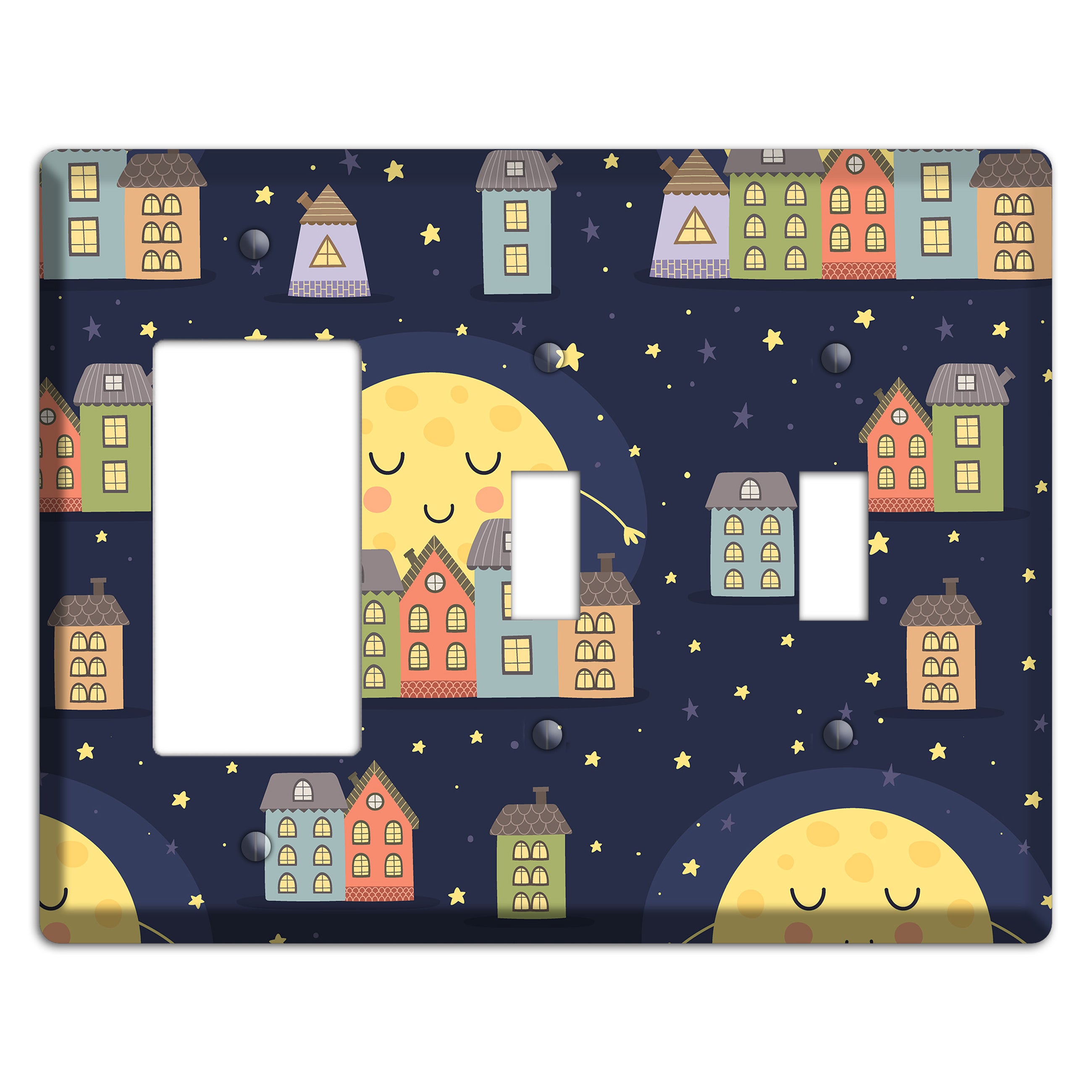 Sleepy Town Rocker / 2 Toggle Wallplate