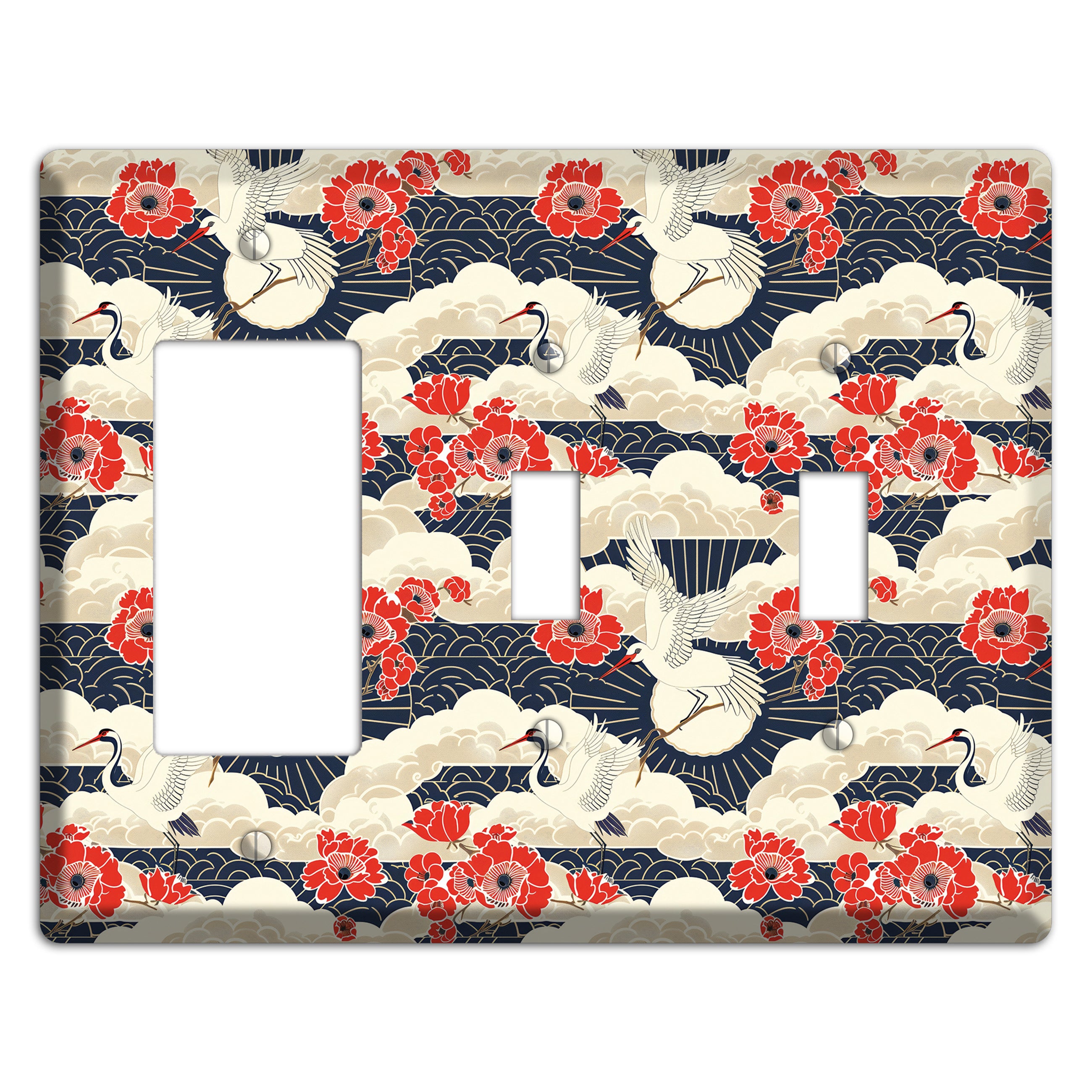 Crimson Peony Ascent Rocker / 2 Toggle Wallplate