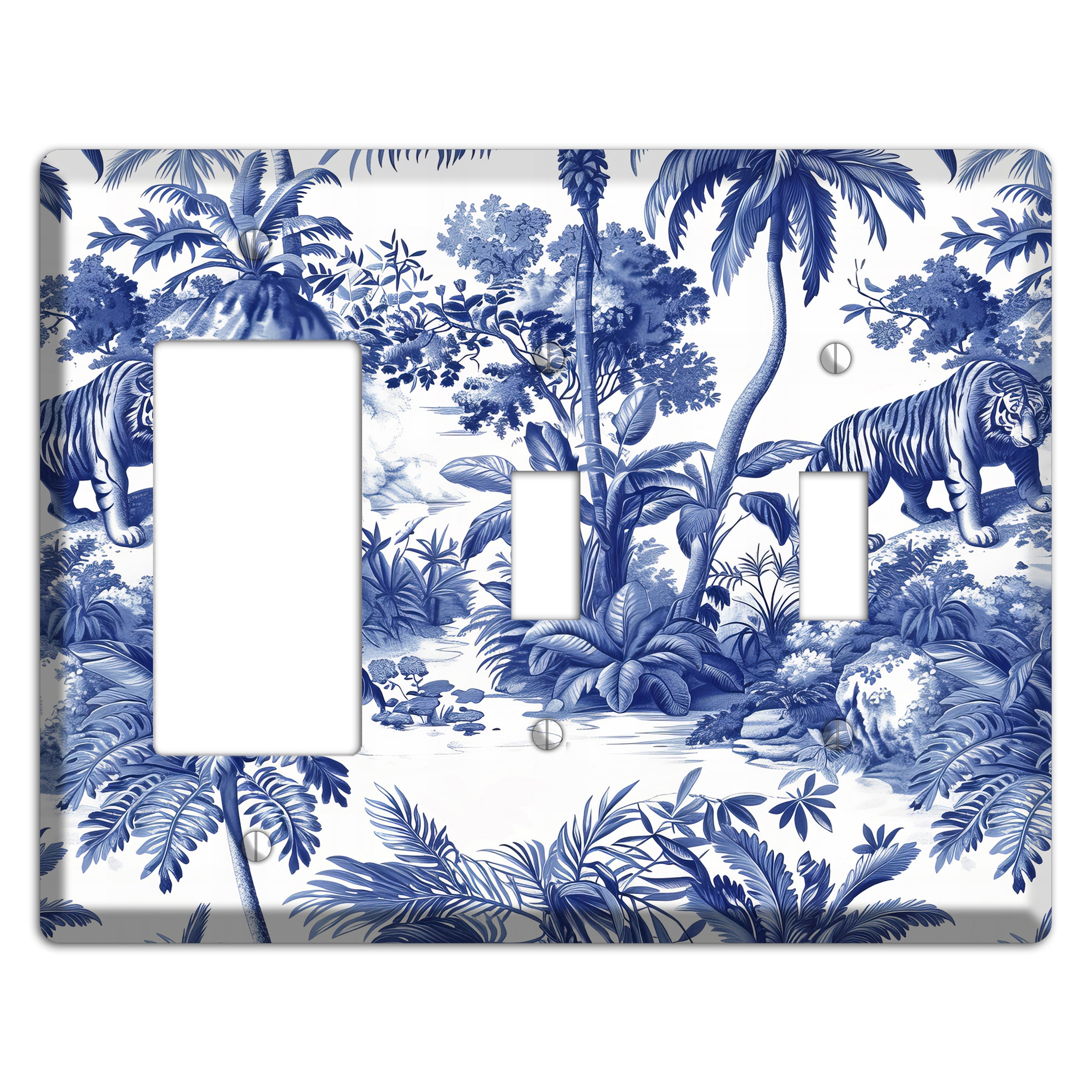 Bengal & Palm Rocker / 2 Toggle Wallplate