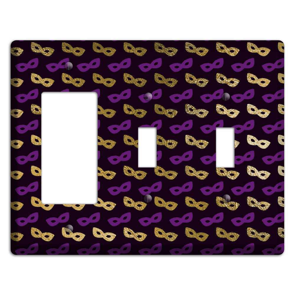 Midnight Masque Rocker / 2 Toggle Wallplate