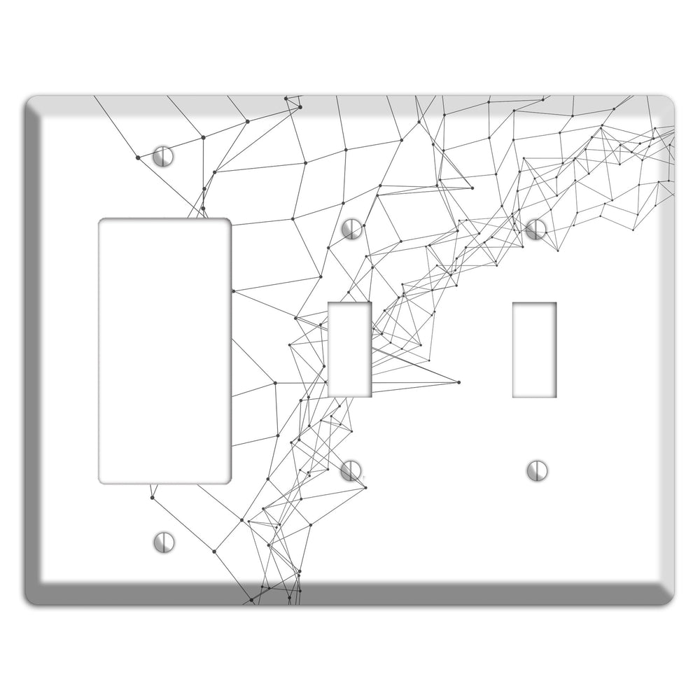 Neural Drift Lines Rocker / 2 Toggle Wallplate