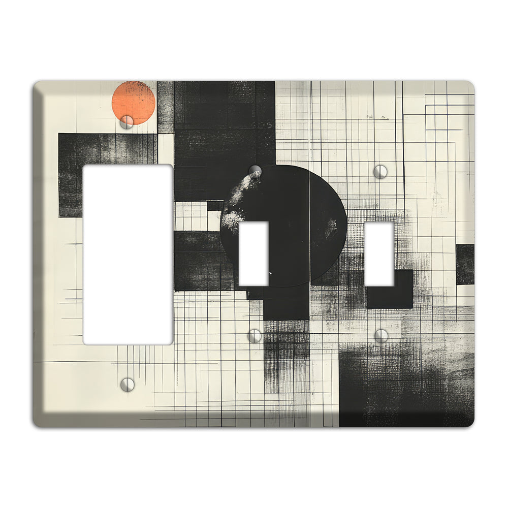 Eclipse Over Blueprint Rocker / 2 Toggle Wallplate