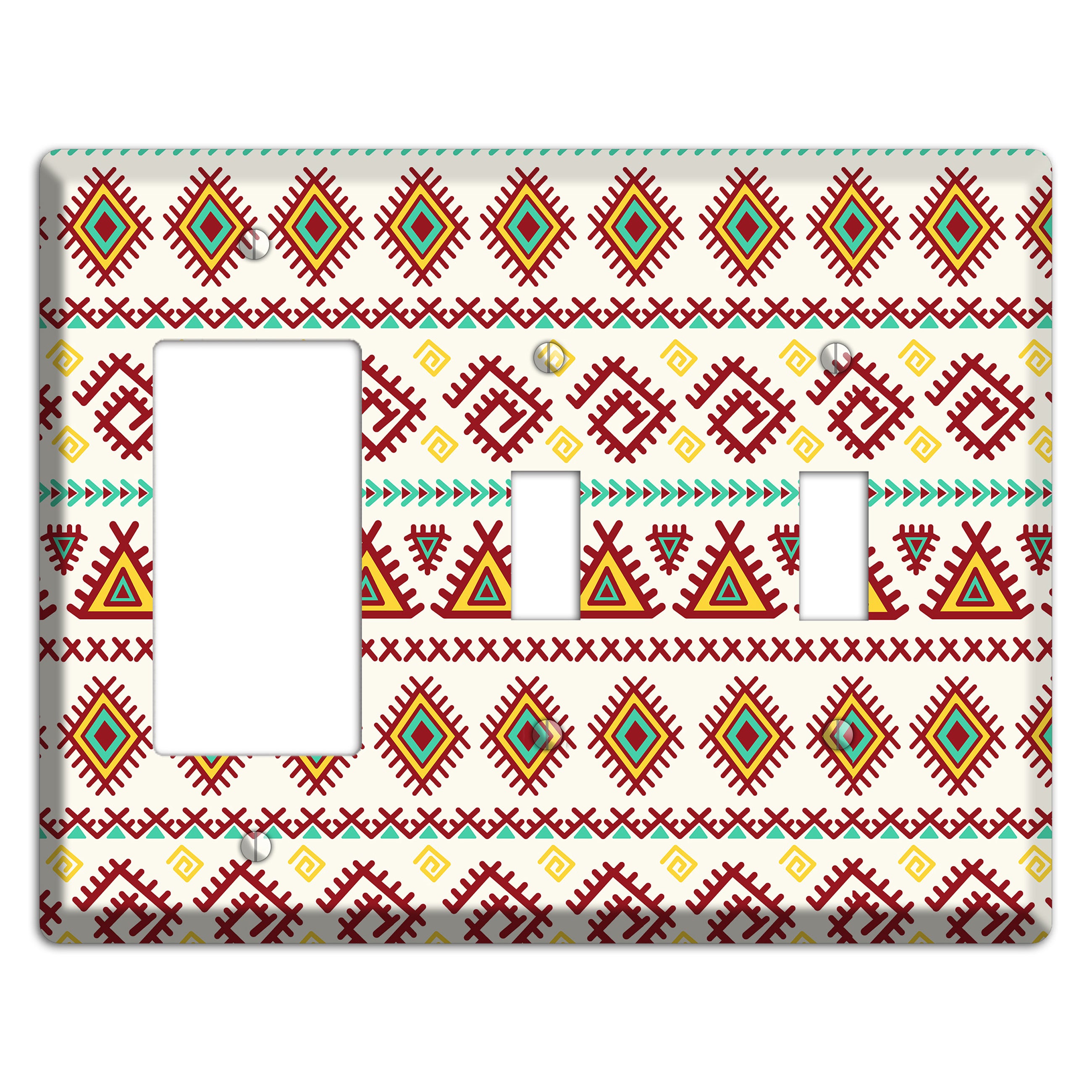 Crimson Tapestry Rocker / 2 Toggle Wallplate