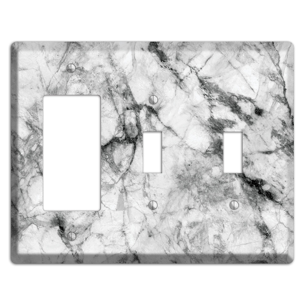 Alto Marble Rocker / 2 Toggle Wallplate