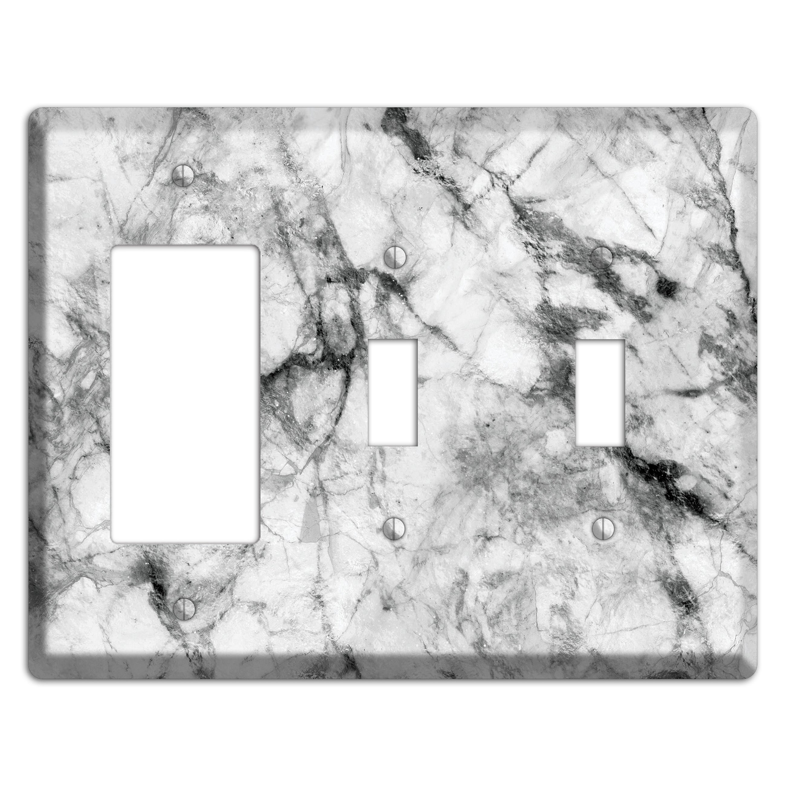 Alto Marble Rocker / 2 Toggle Wallplate