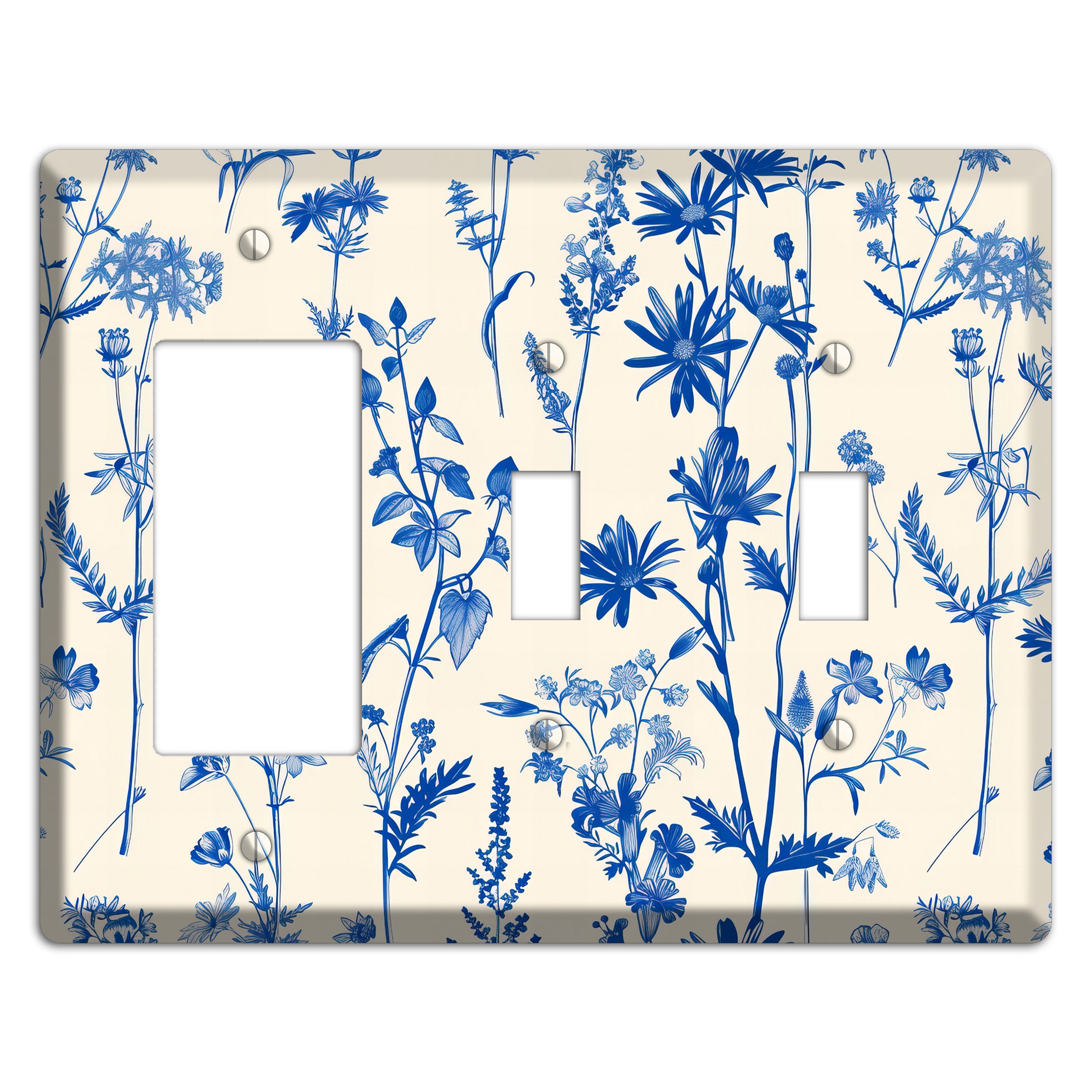 Meadow in Ink Rocker / 2 Toggle Wallplate