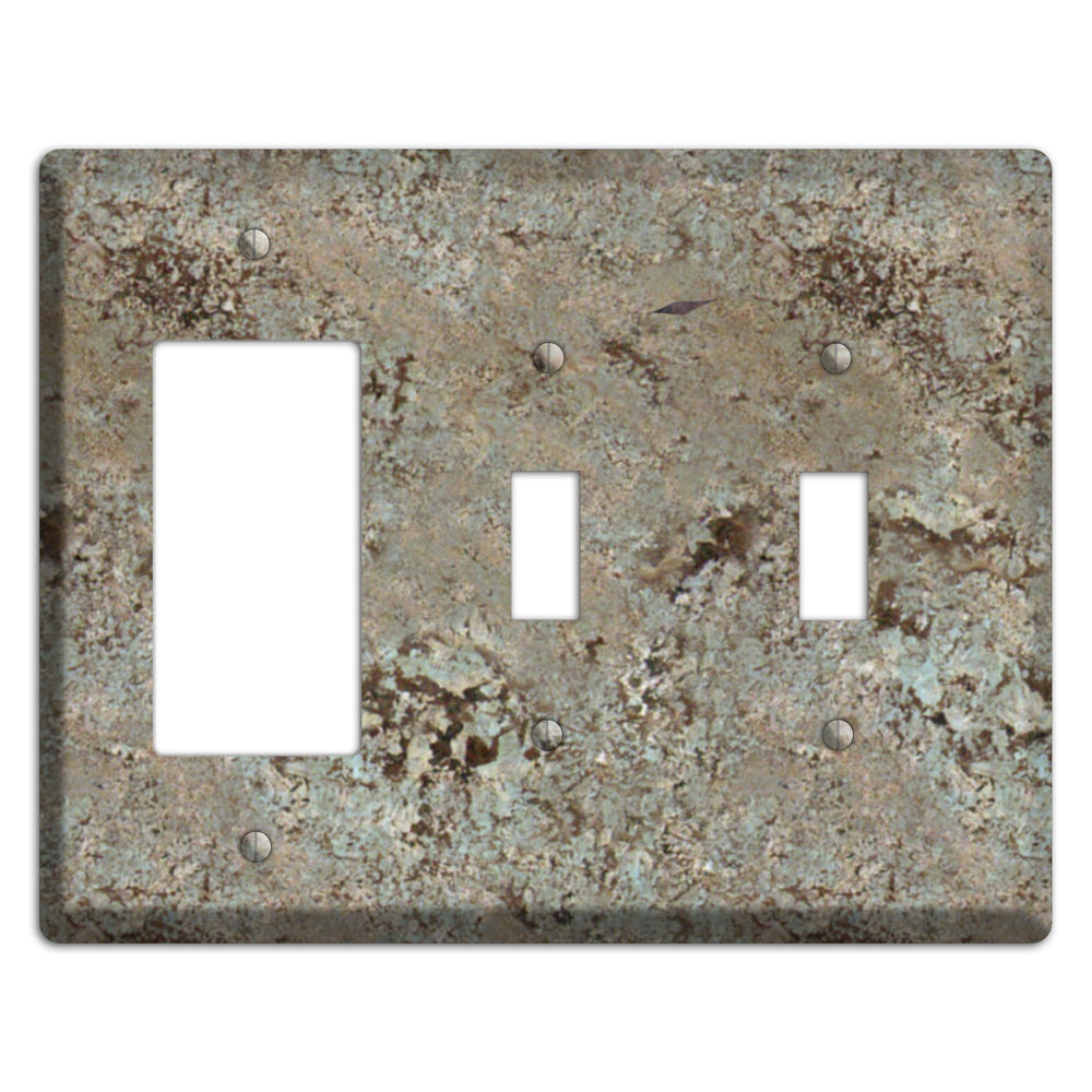 Delicatus White Granite Rocker / 2 Toggle Wallplate