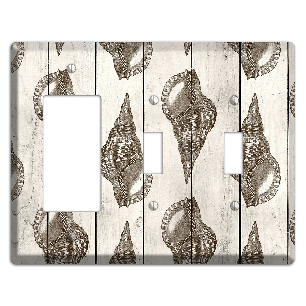 Shellbound Shore Rocker / 2 Toggle Wallplate