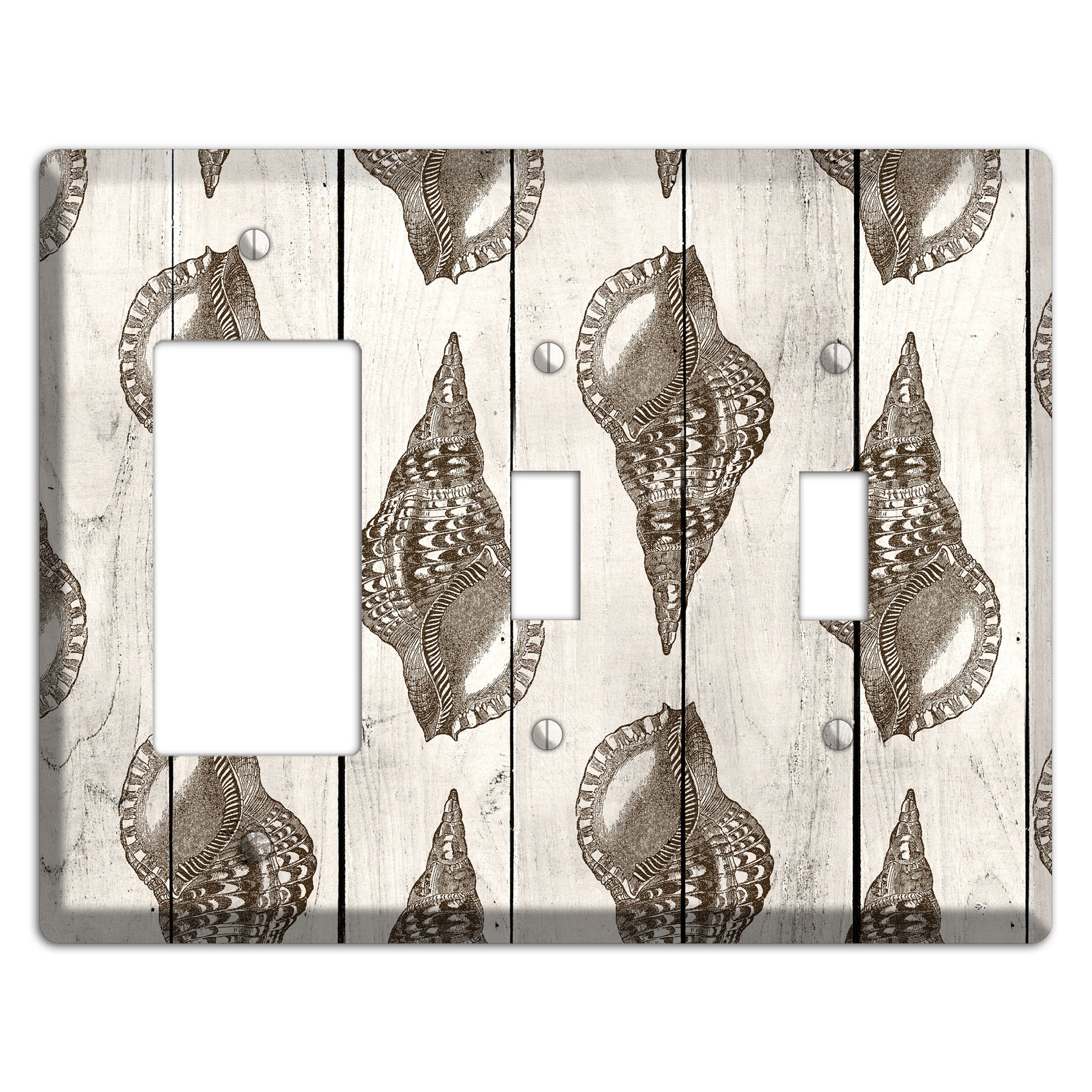 Shellbound Shore Rocker / 2 Toggle Wallplate