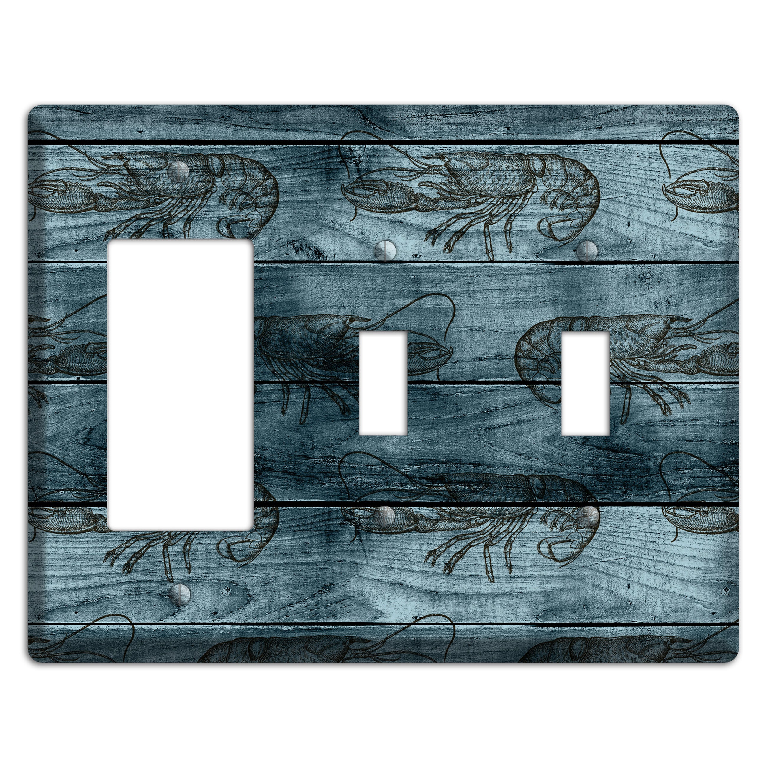 Lobster Ledger Rocker / 2 Toggle Wallplate