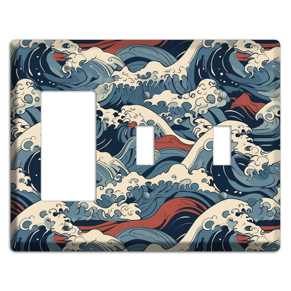 Crashing Tide Fury Rocker / 2 Toggle Wallplate