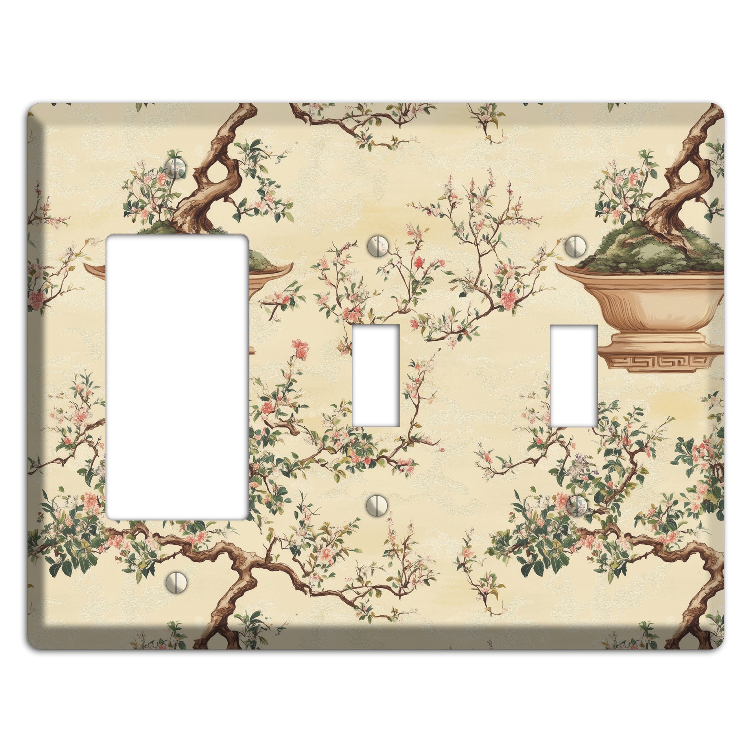 Bonsai & Blossom Rocker / 2 Toggle Wallplate