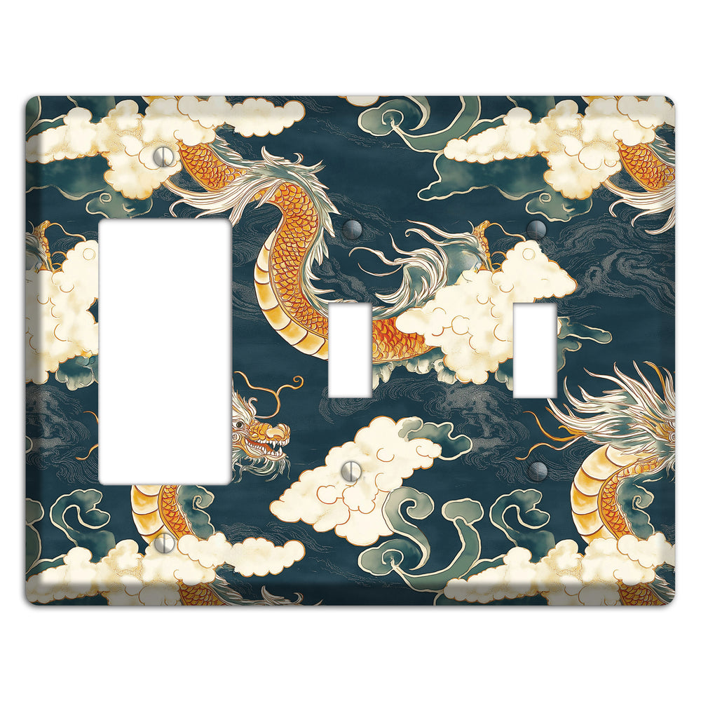 Celestial Serpent Sky Rocker / 2 Toggle Wallplate